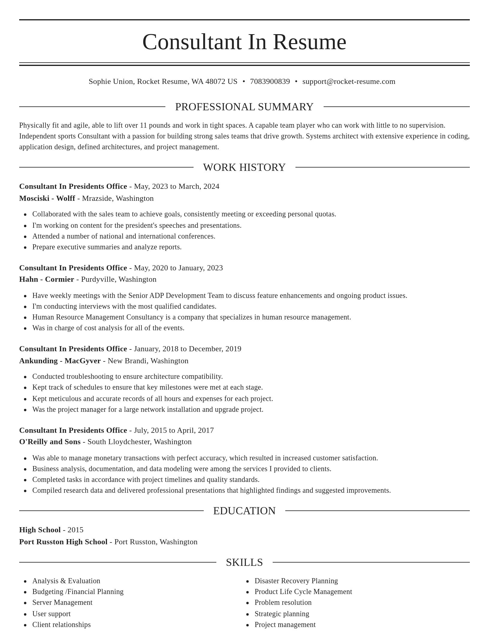 Elegant resume template