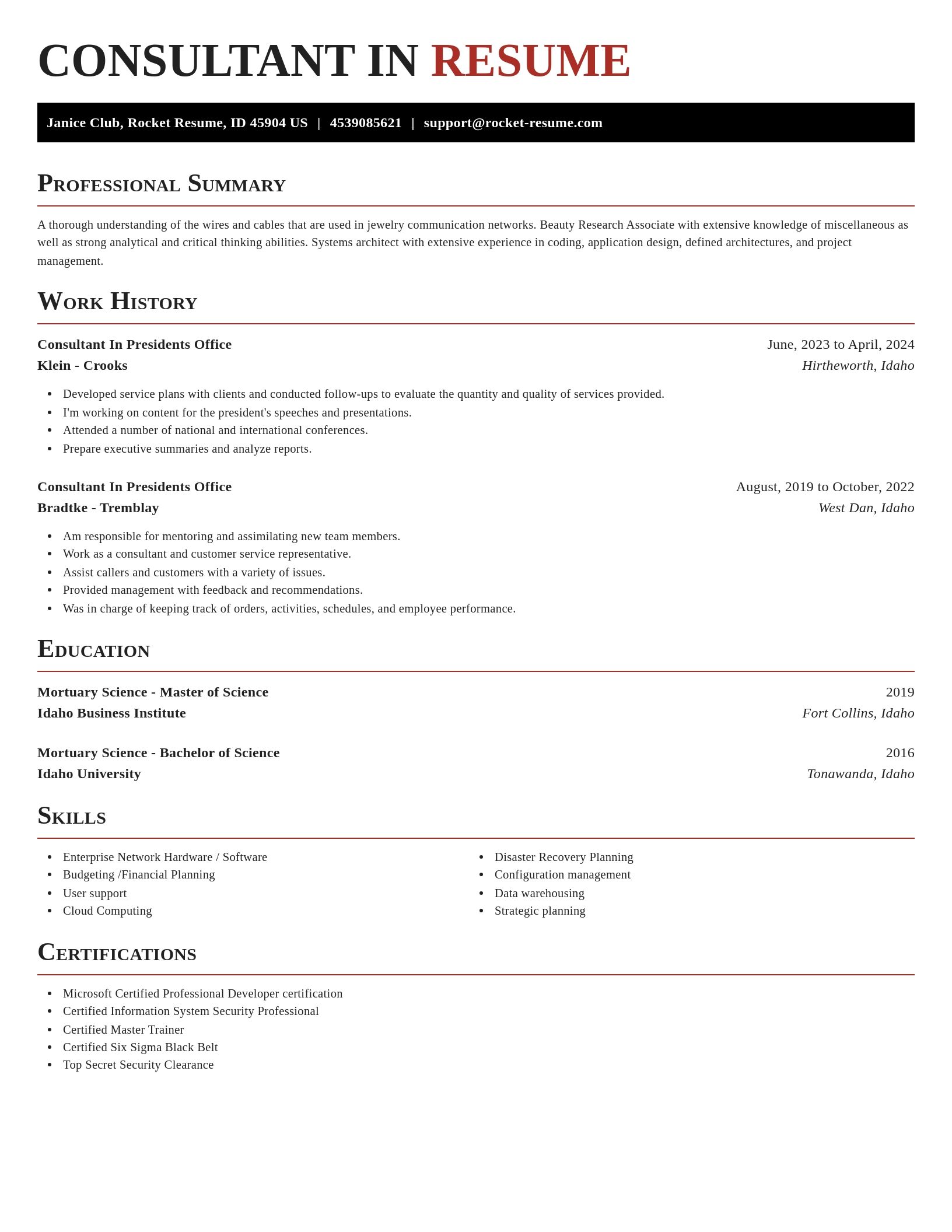 Exquisite resume template