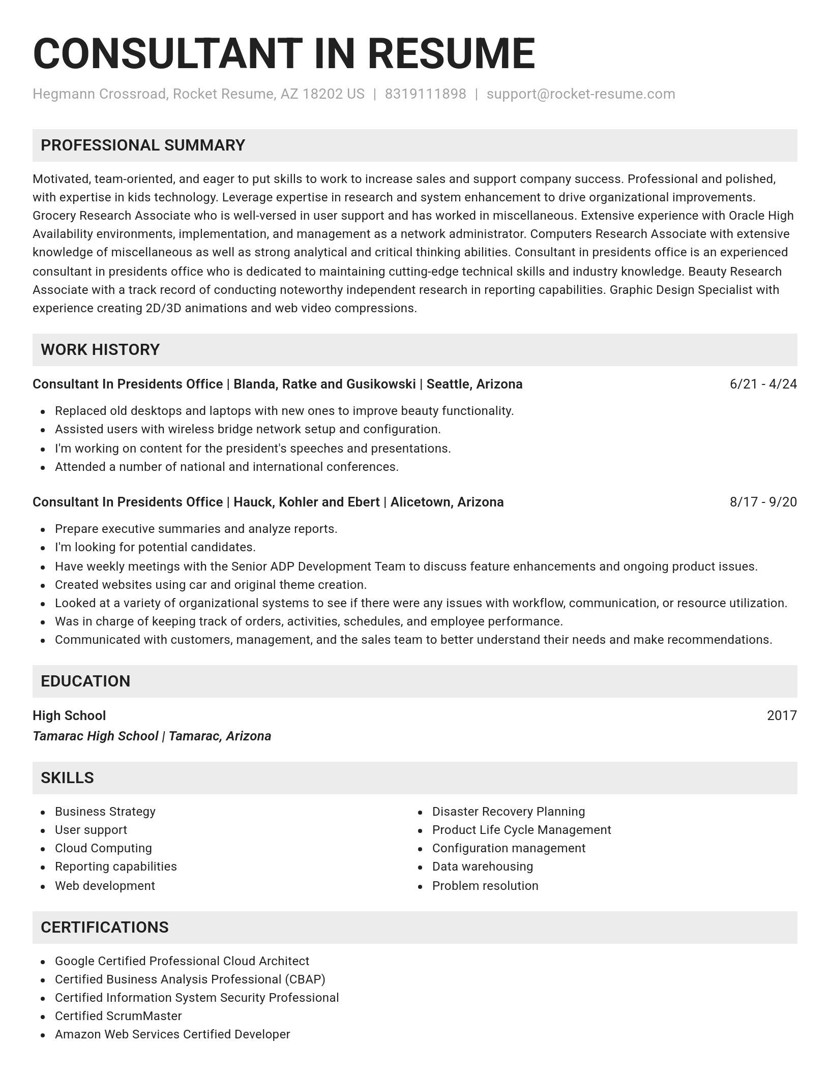Genius resume template