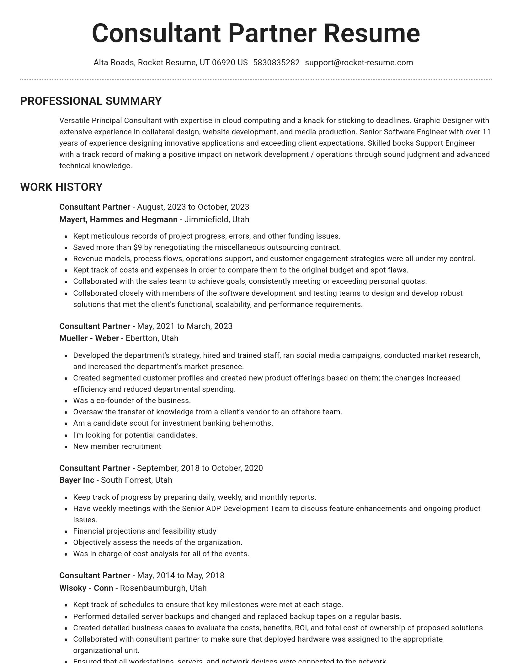 Brilliant resume template