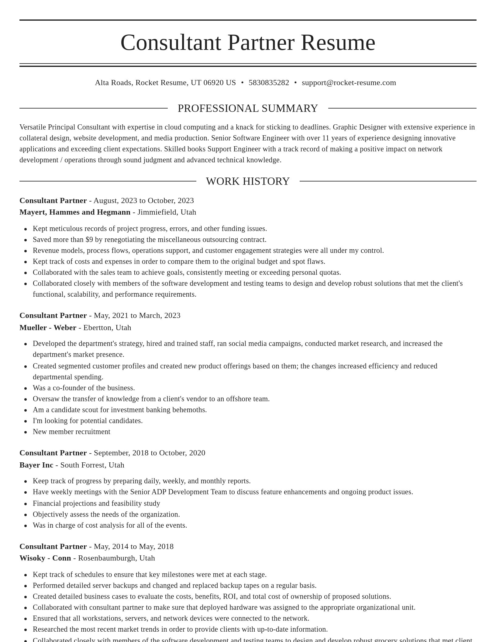 Elegant resume template