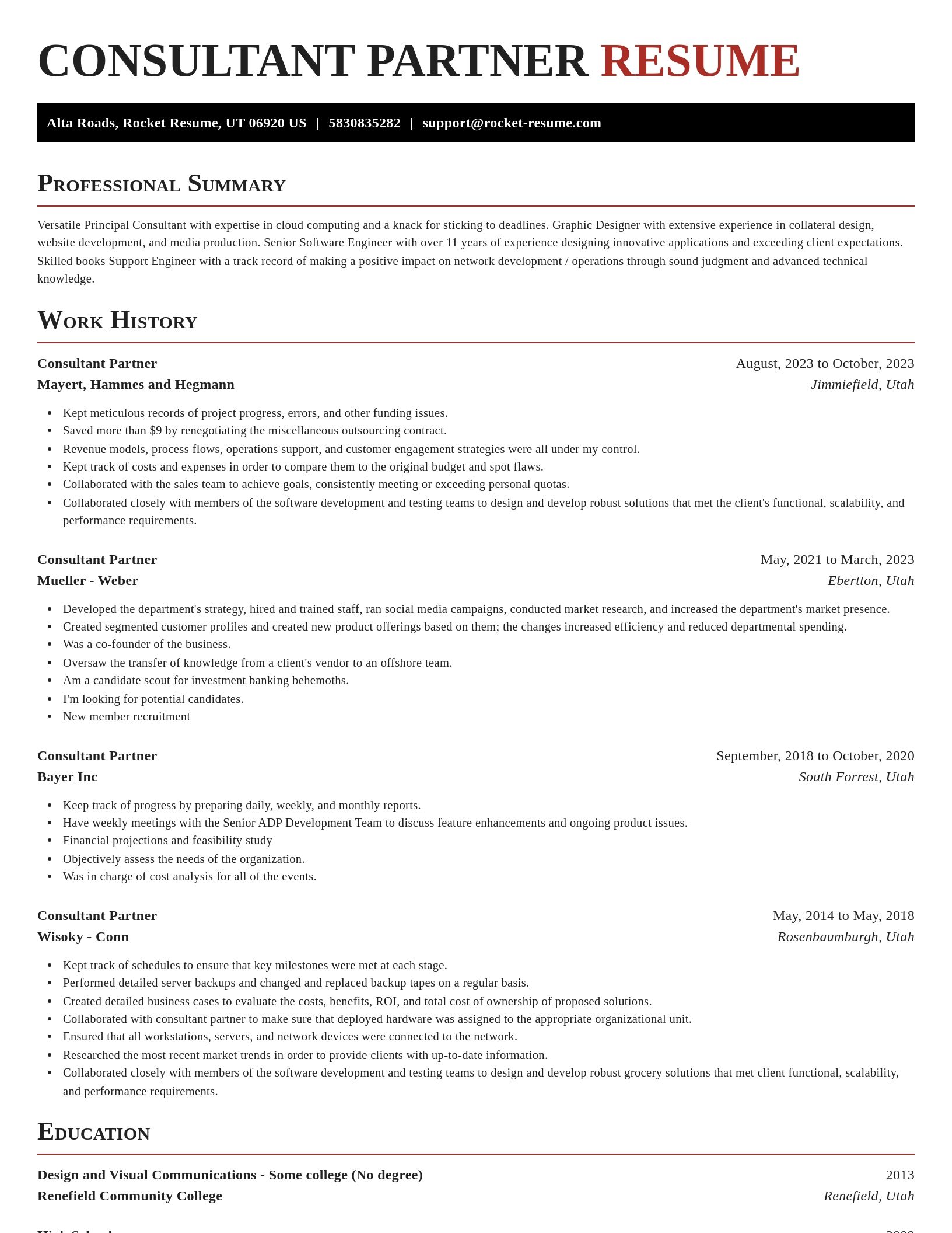 Exquisite resume template