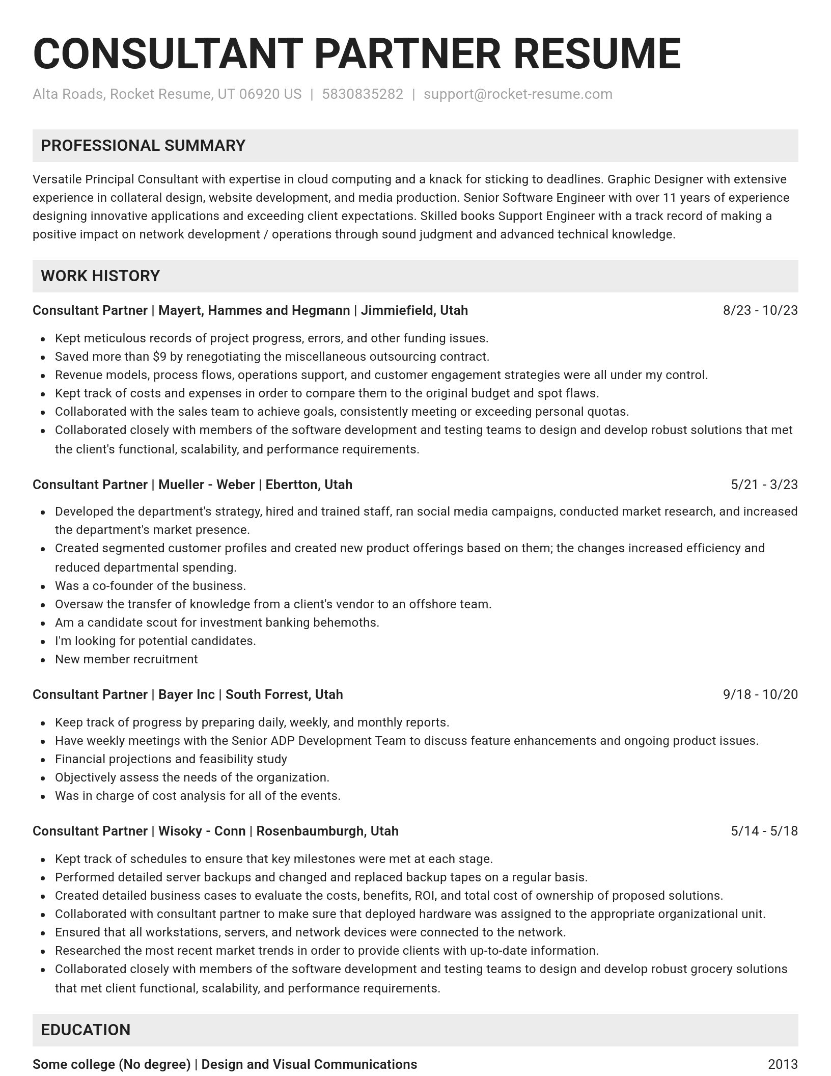Genius resume template