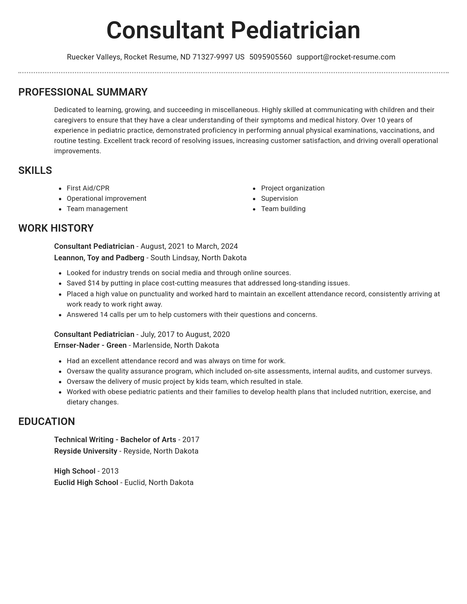 Brilliant resume template