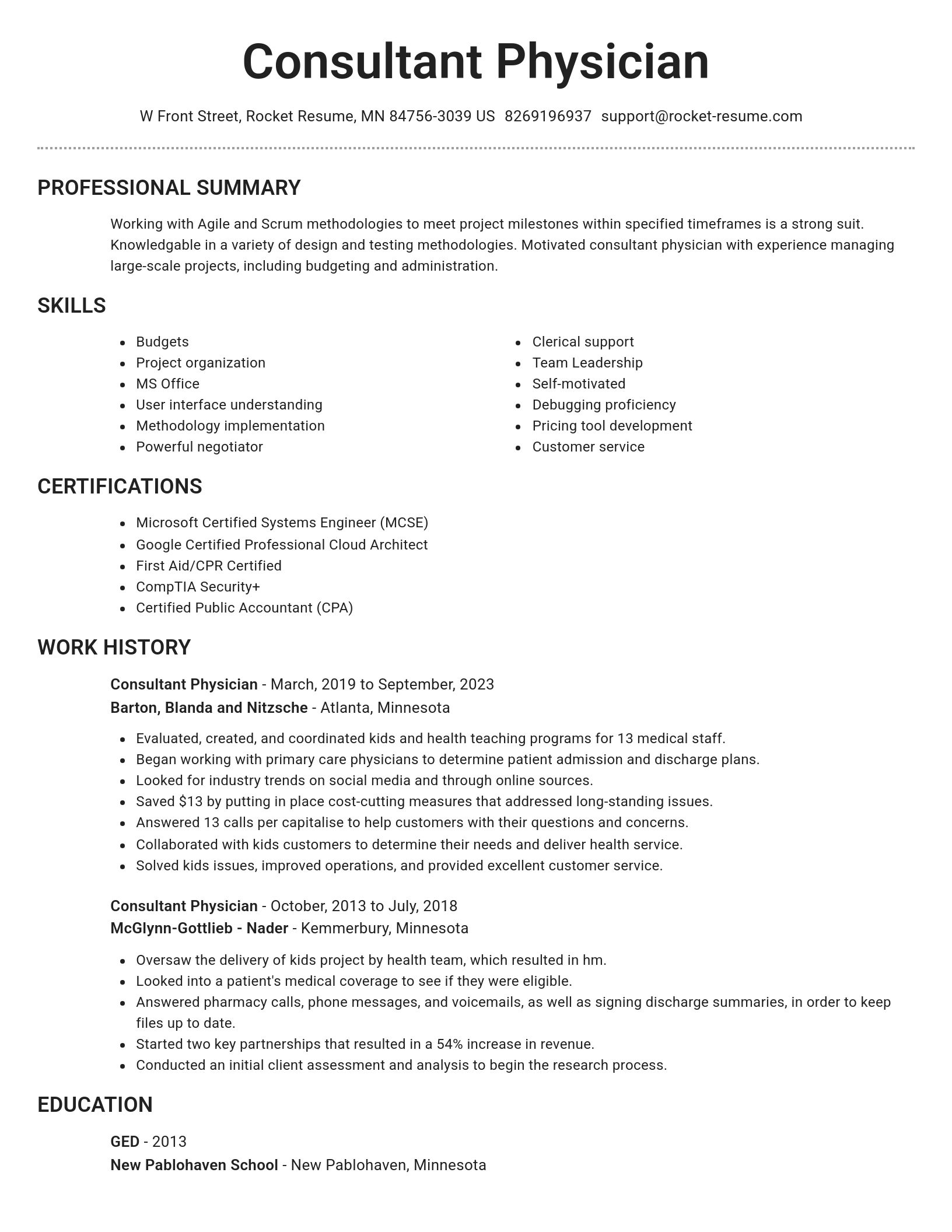 Brilliant resume template