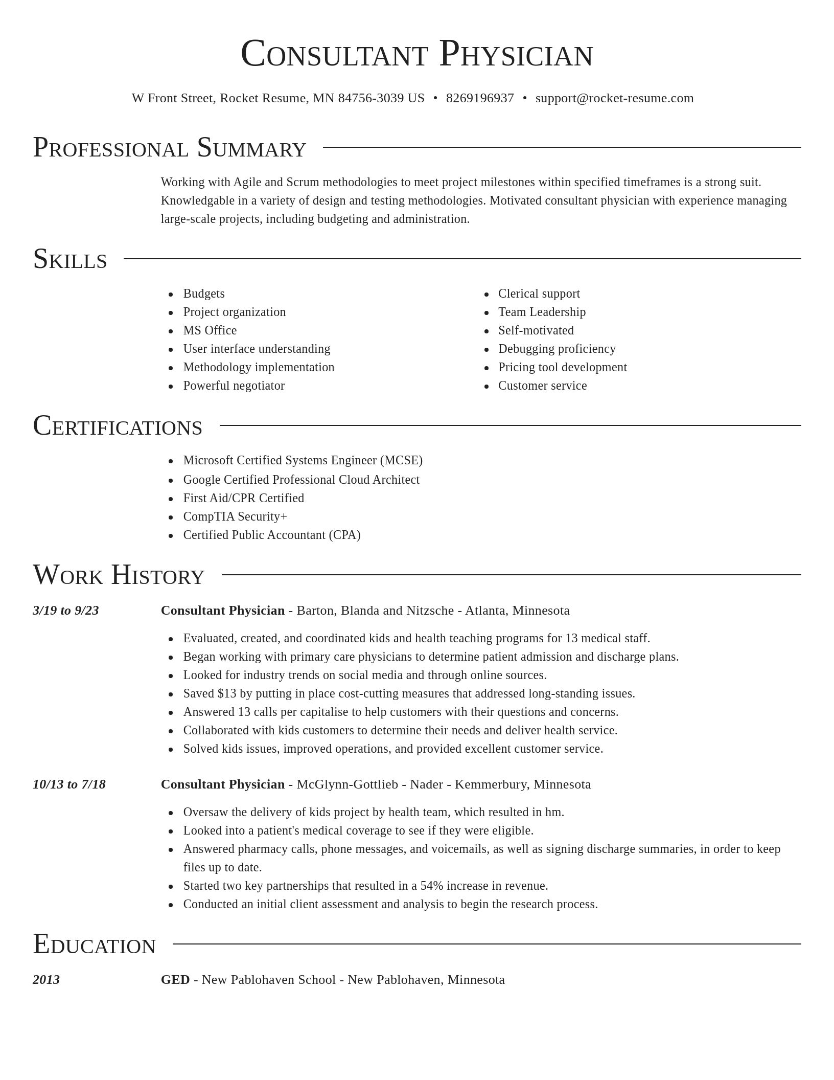 Director resume template