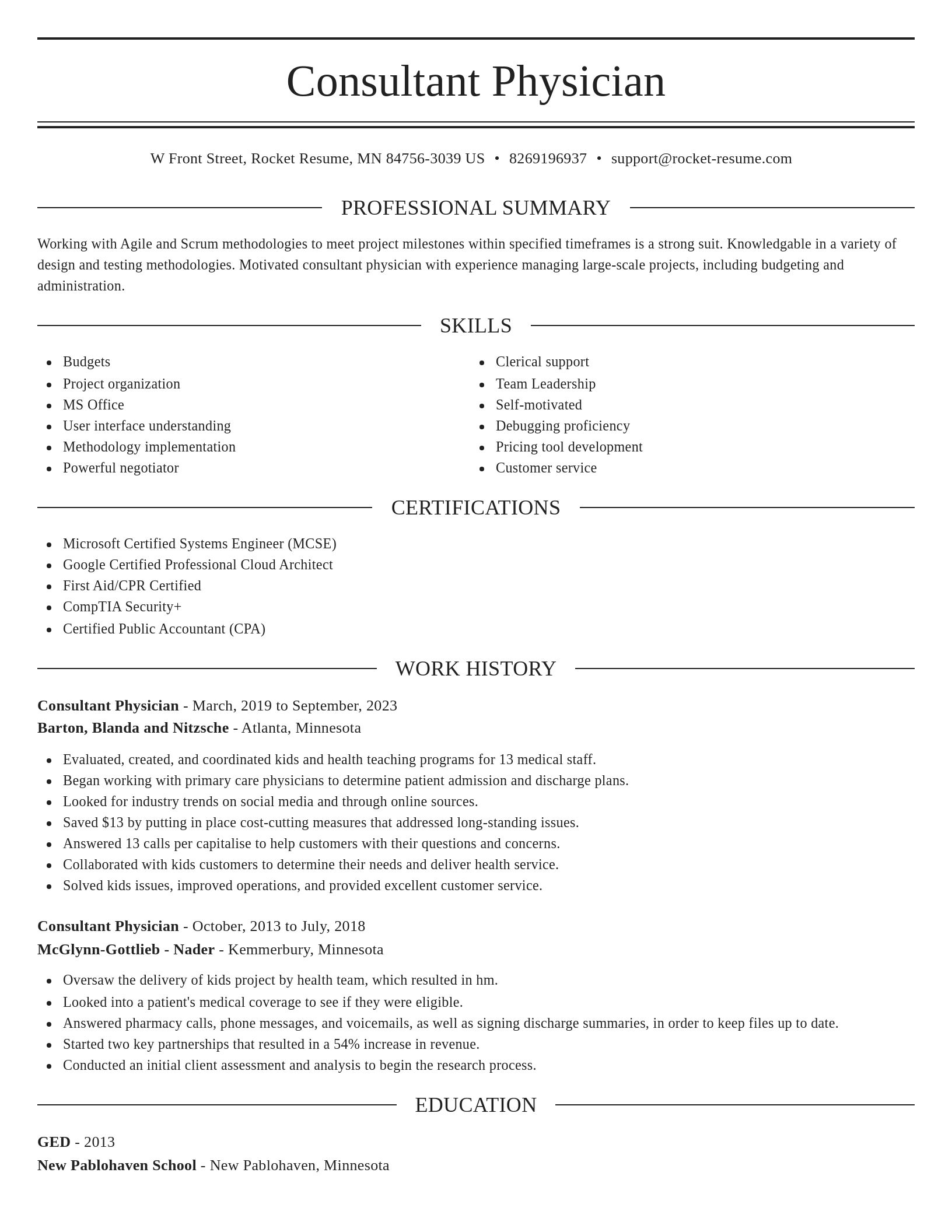 Elegant resume template