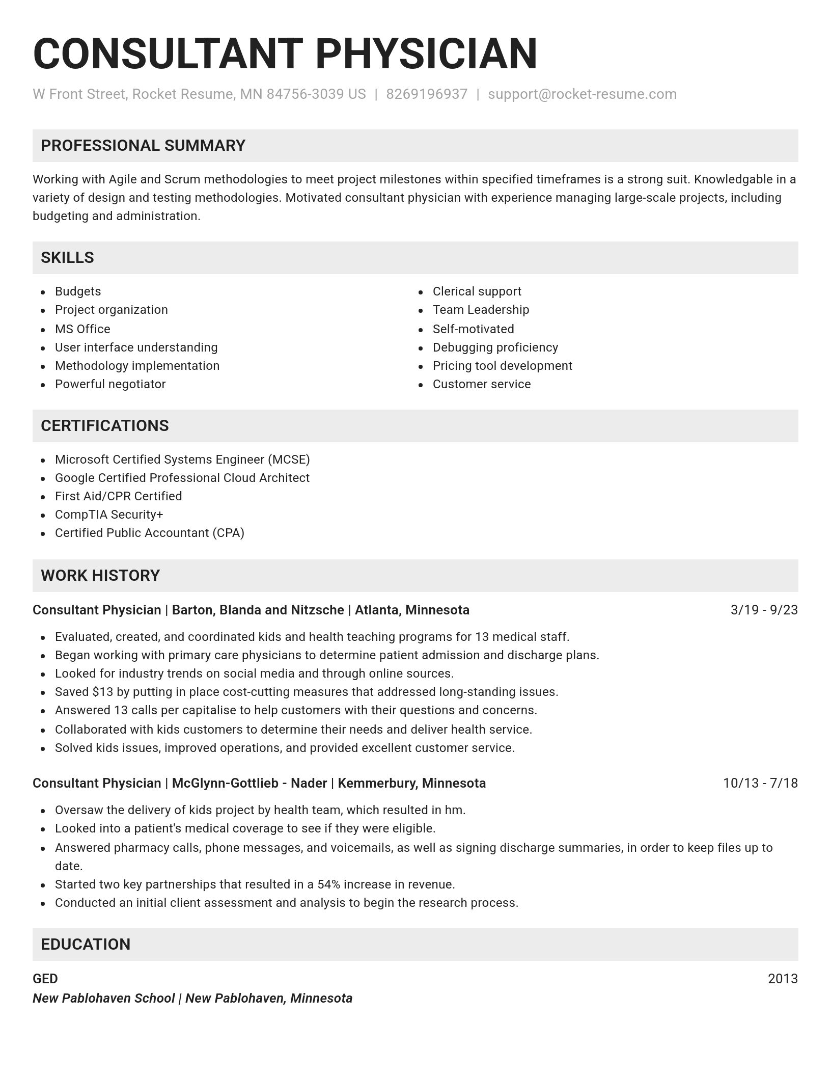 Genius resume template