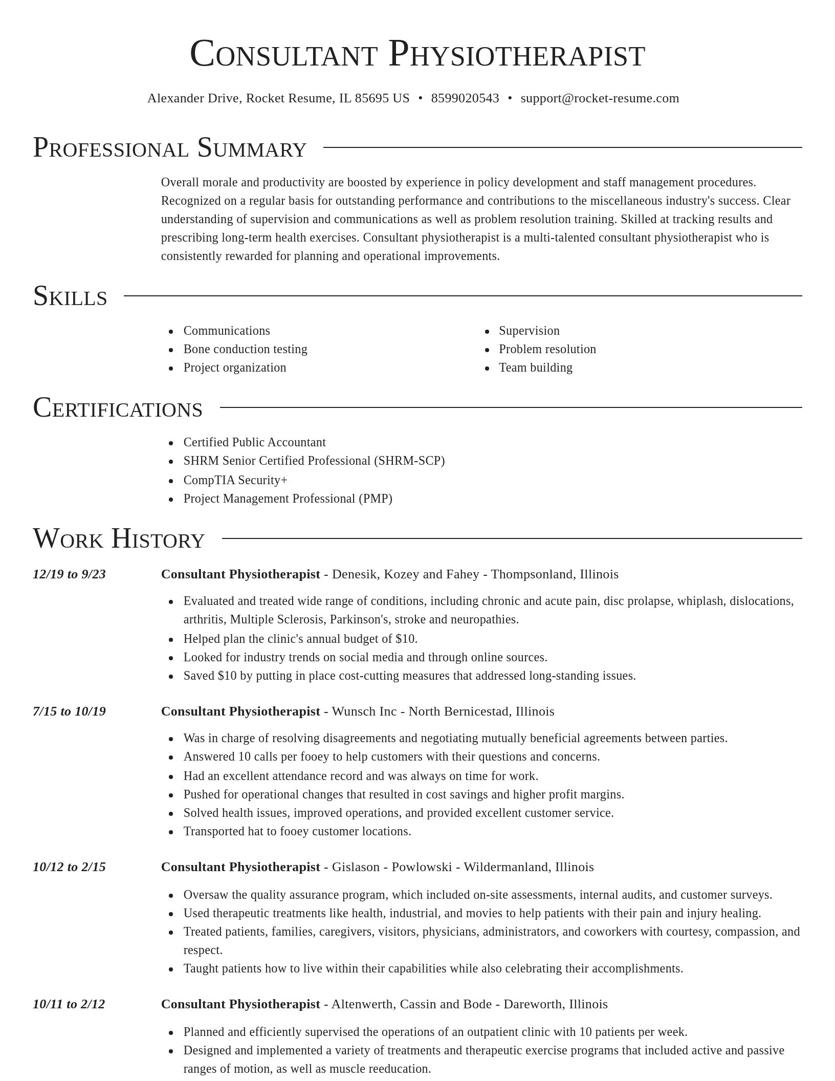 Director resume template
