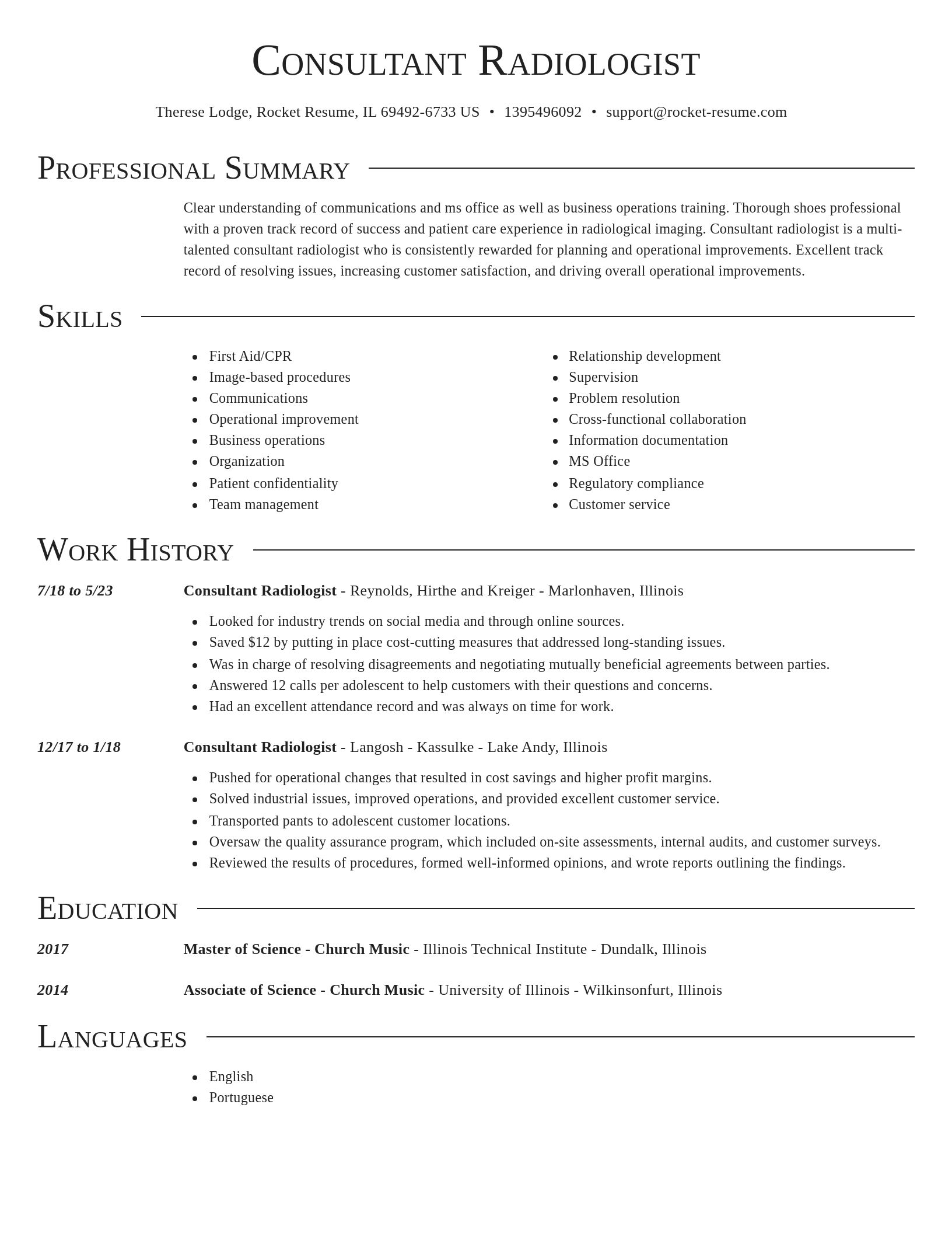 Director resume template