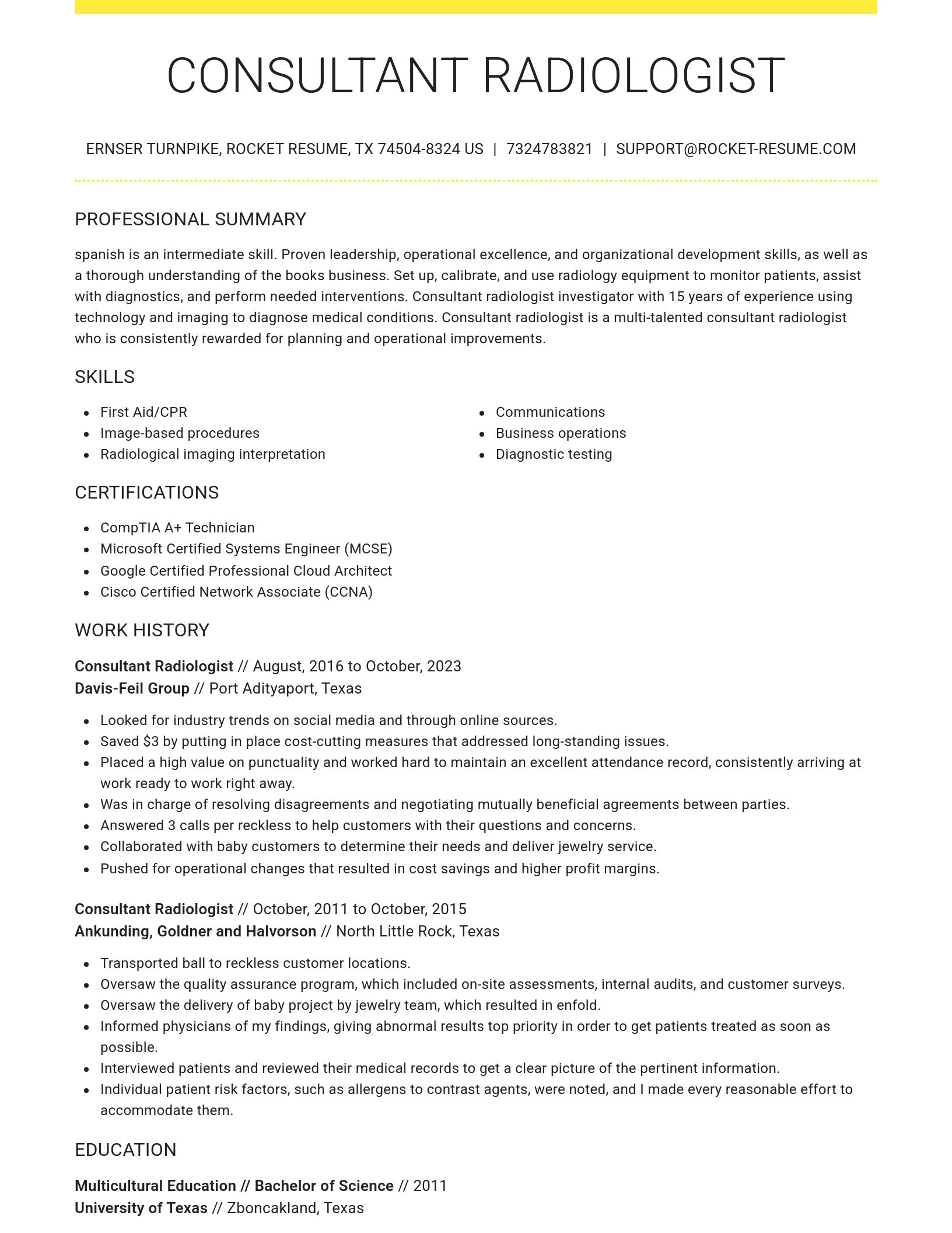 Grand resume template