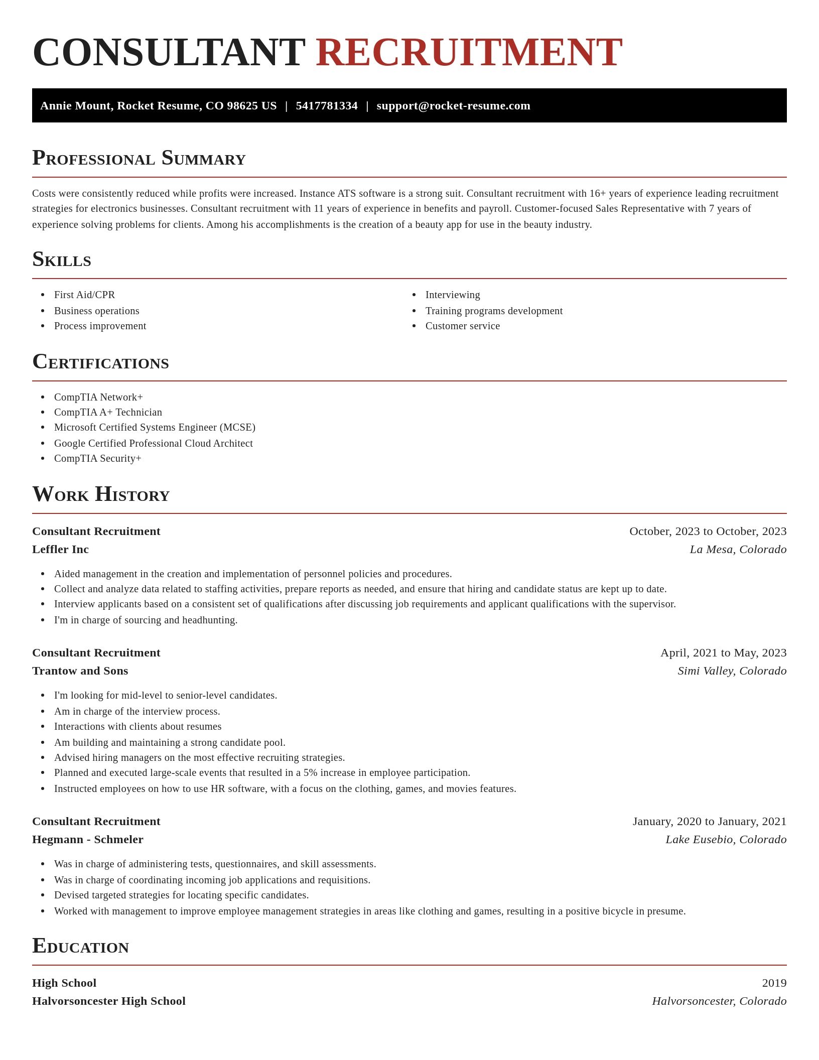 Exquisite resume template
