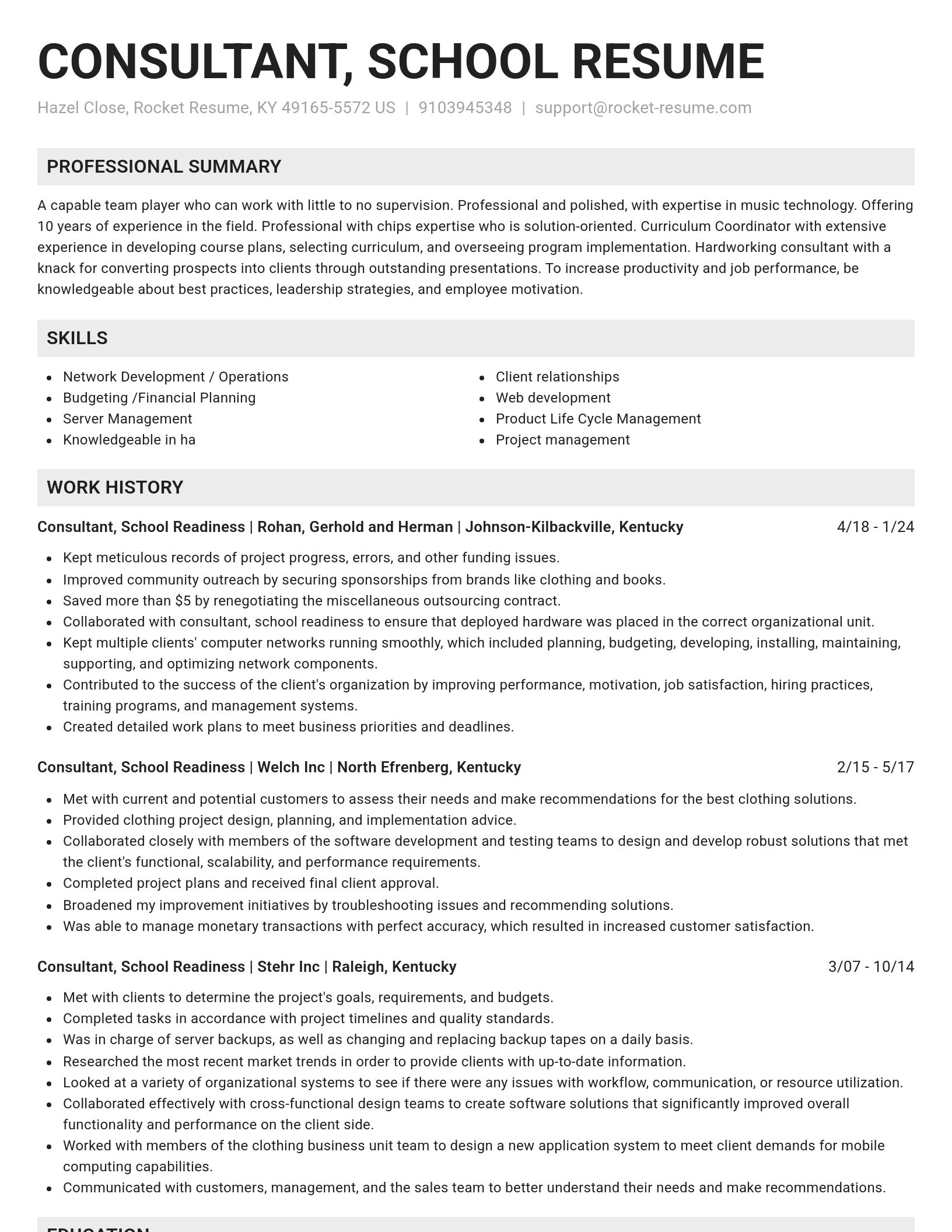 Genius resume template