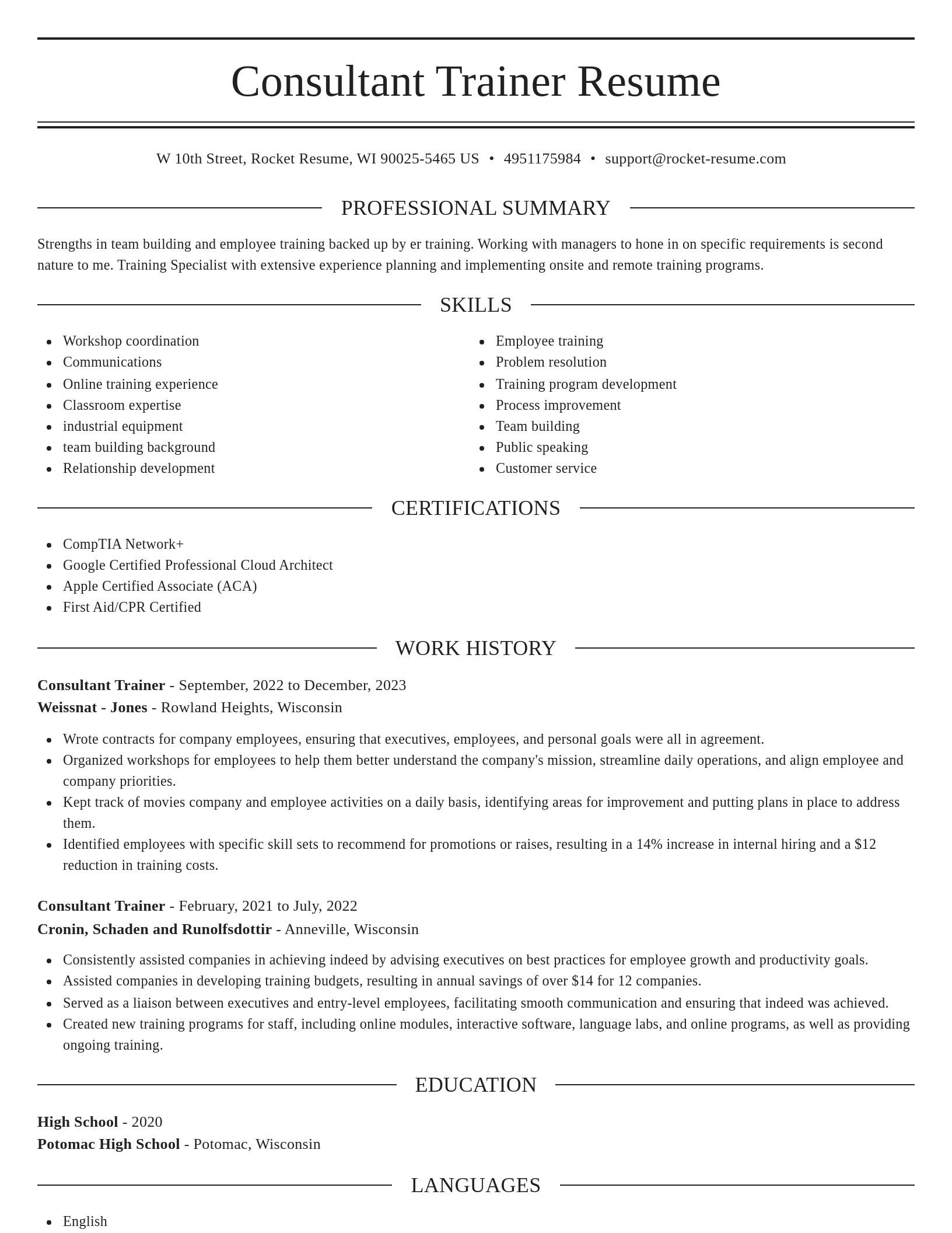 Elegant resume template