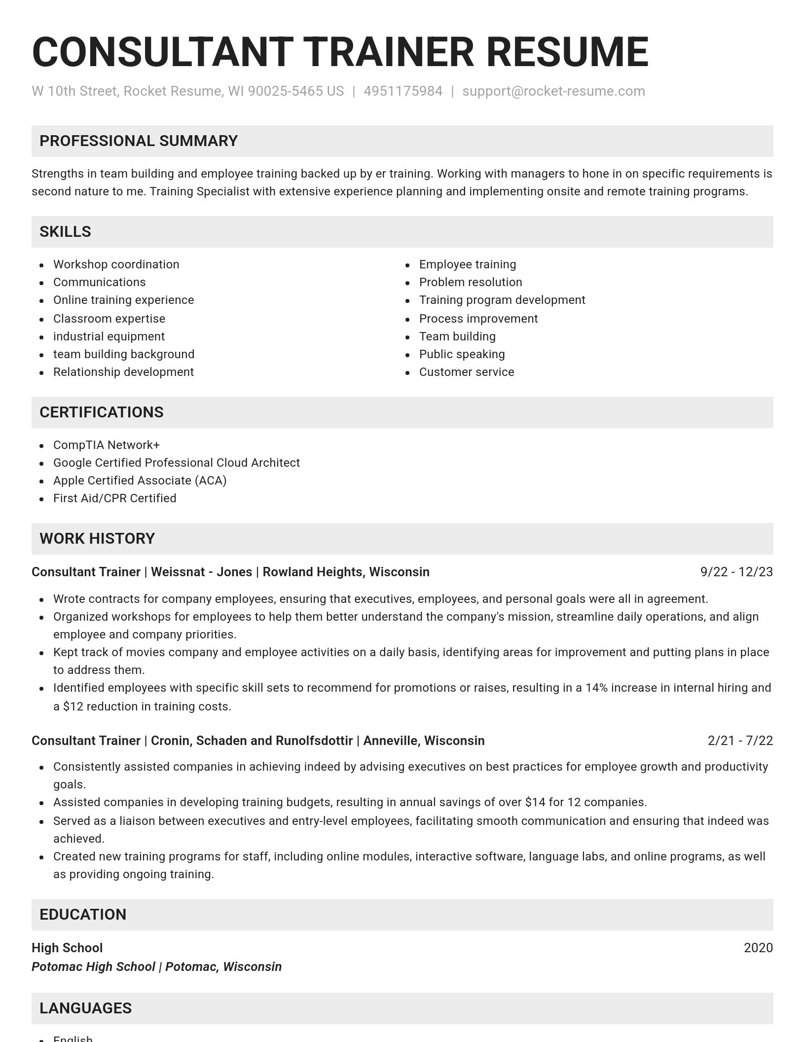 Genius resume template