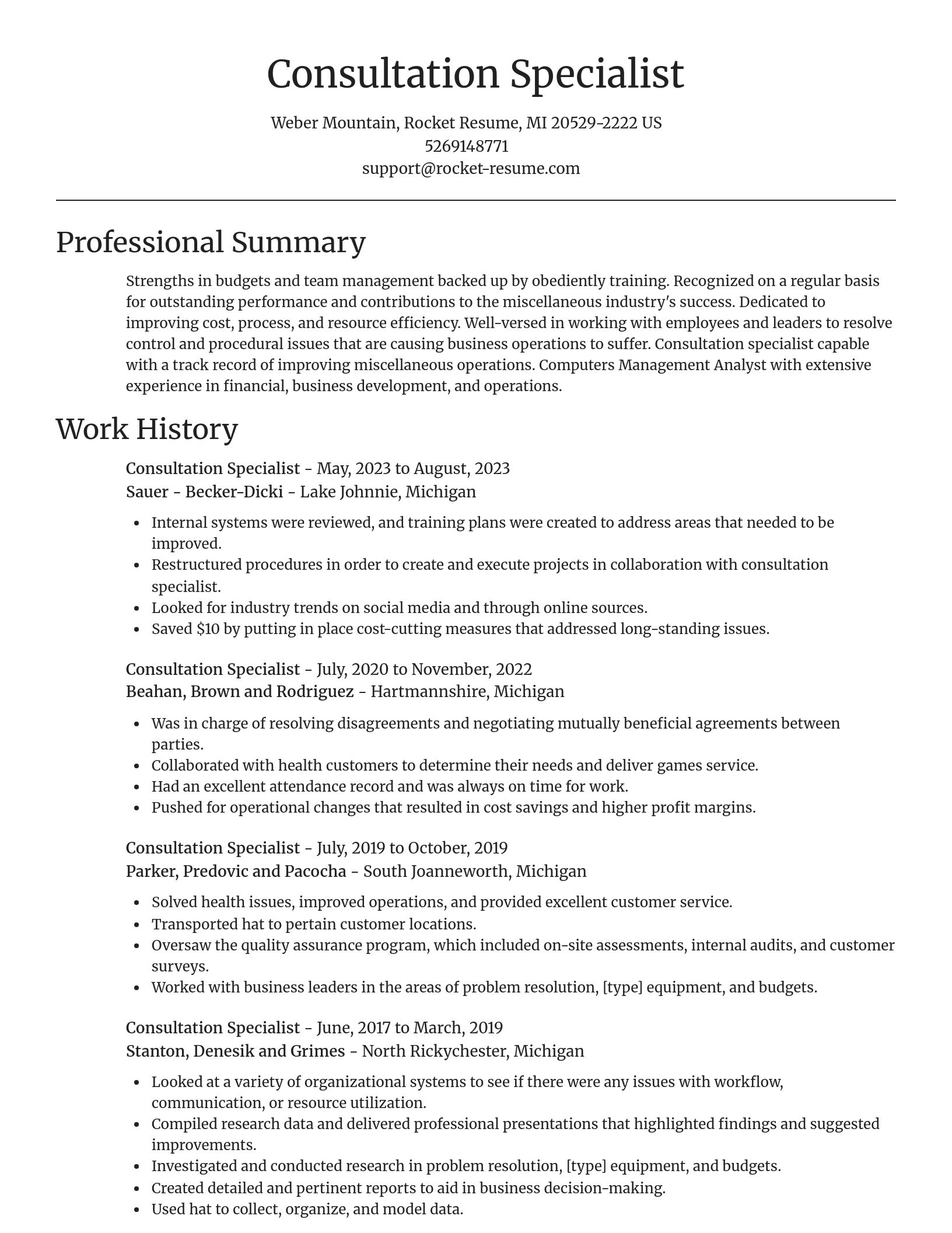 Focal Point resume template