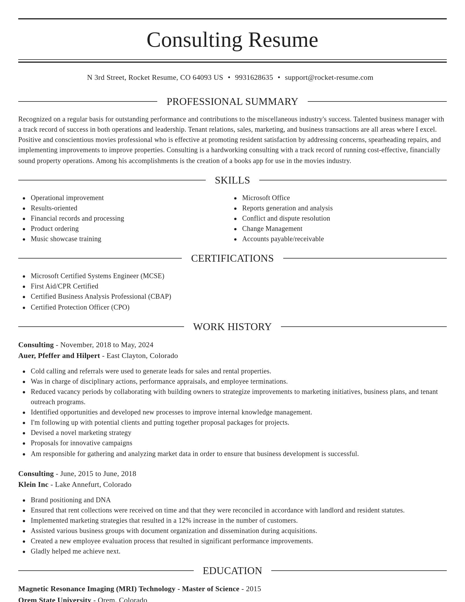 Elegant resume template
