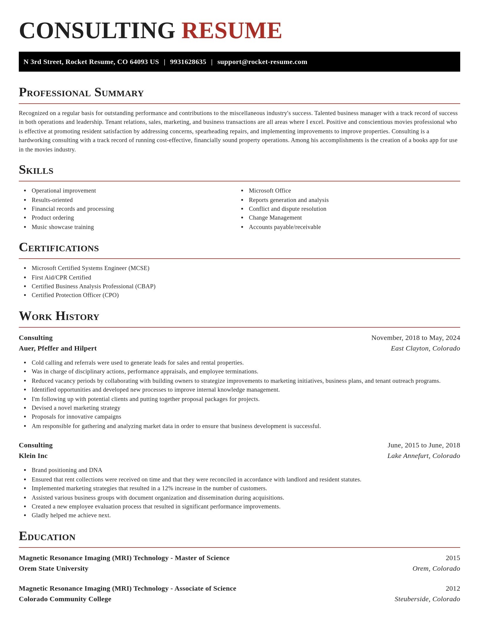 Exquisite resume template
