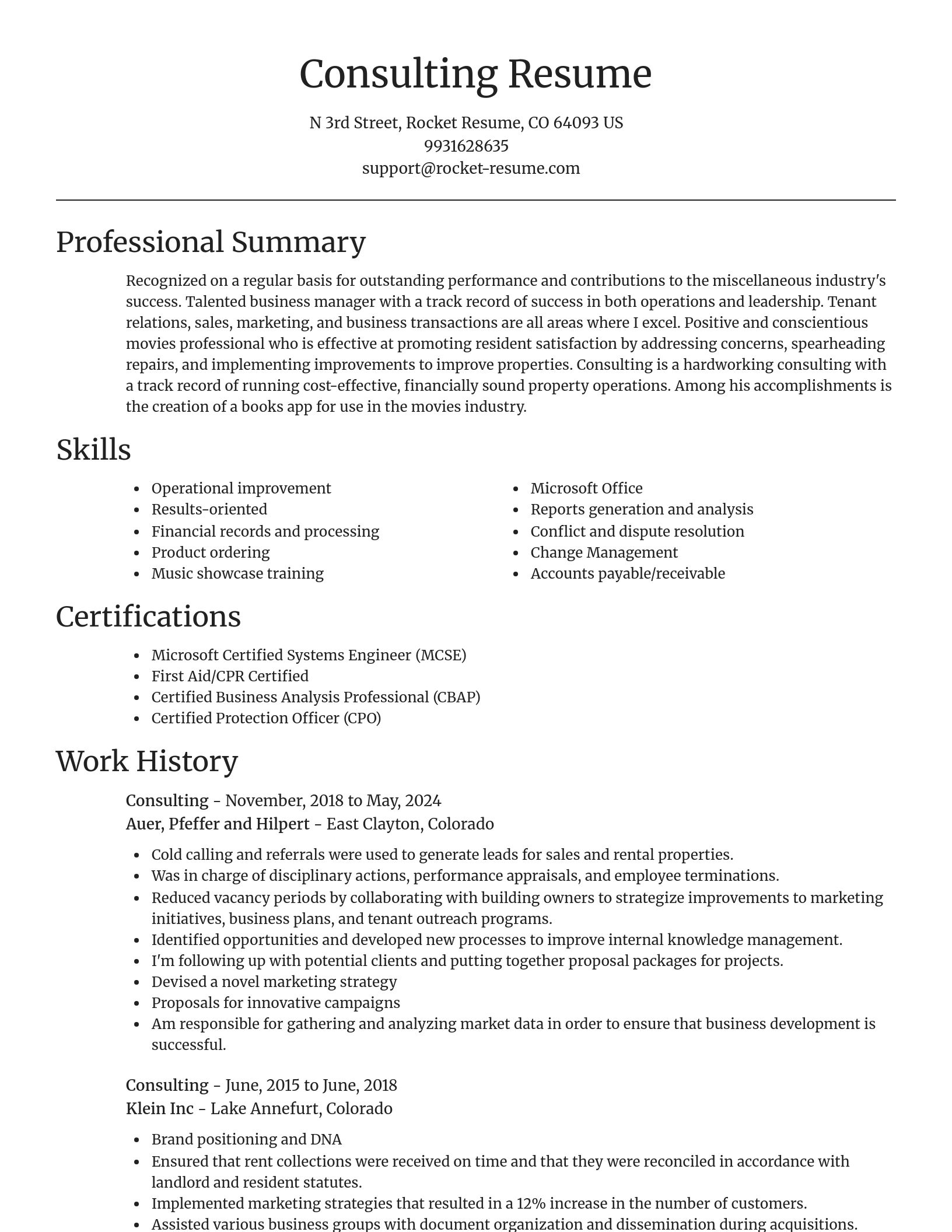 Focal Point resume template