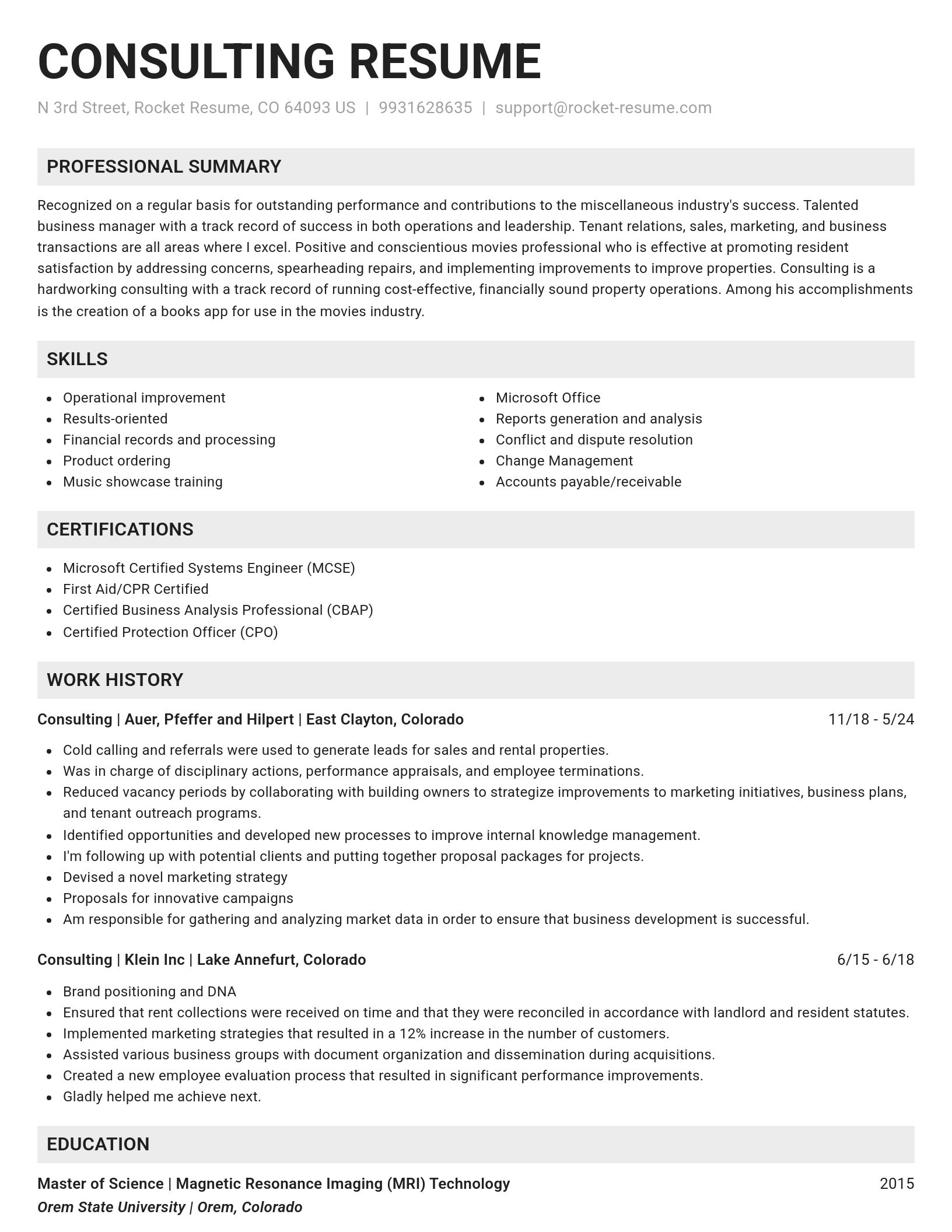Genius resume template