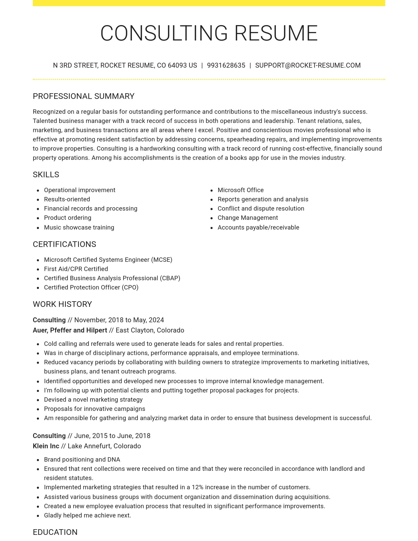 Grand resume template
