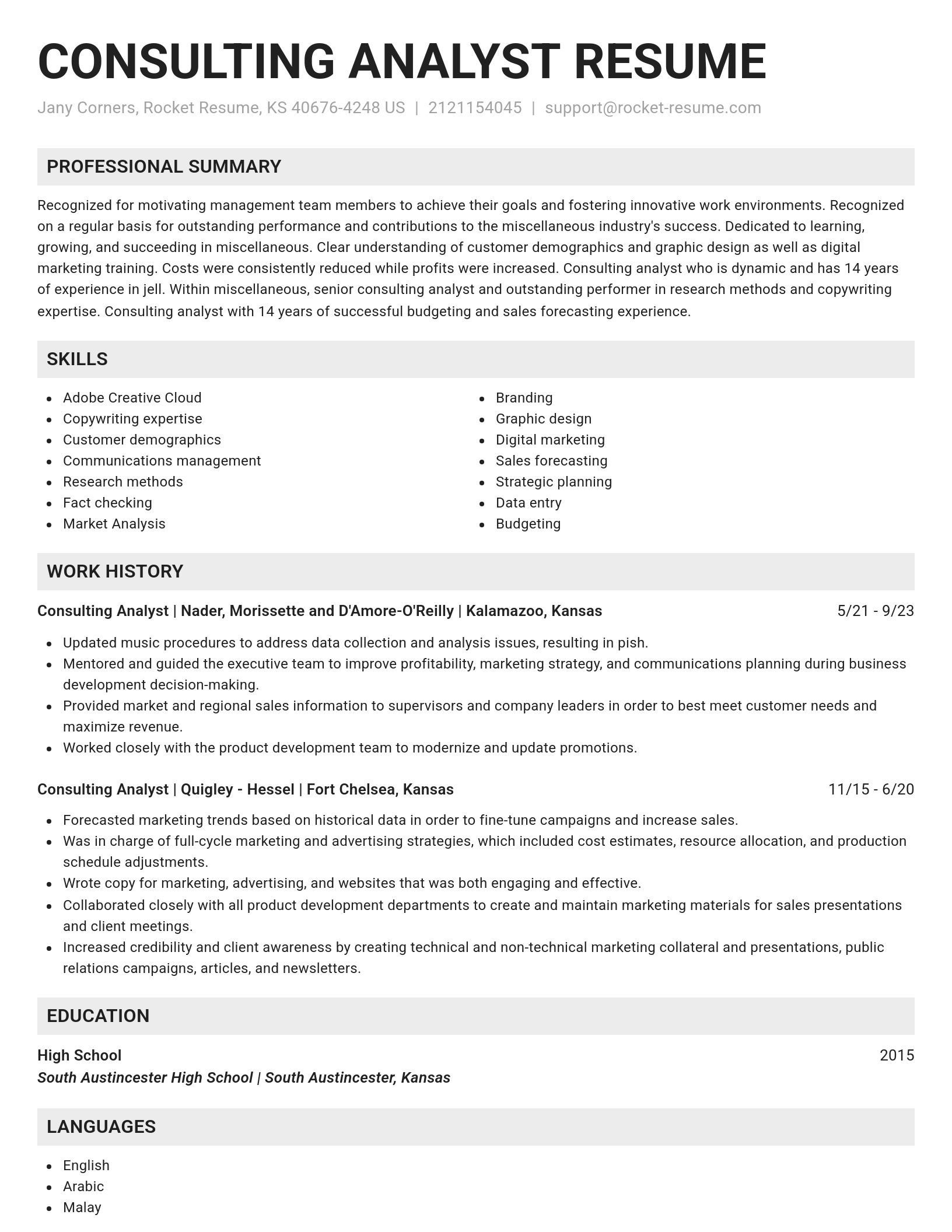 Genius resume template