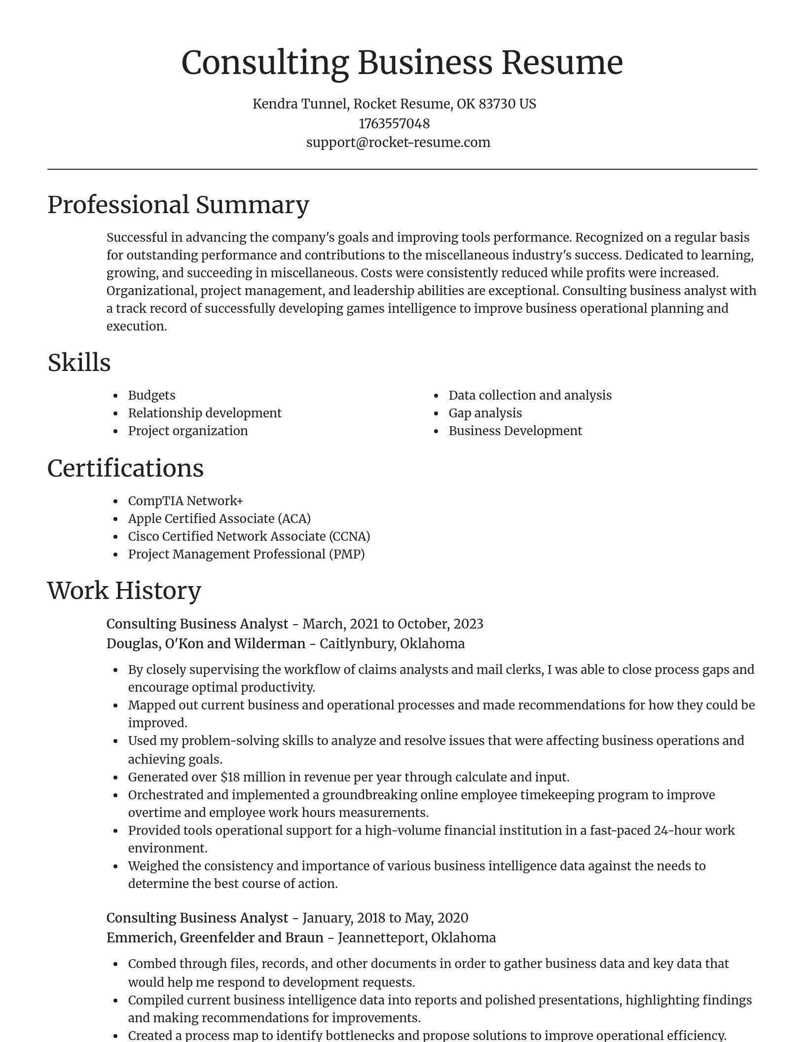 Focal Point resume template