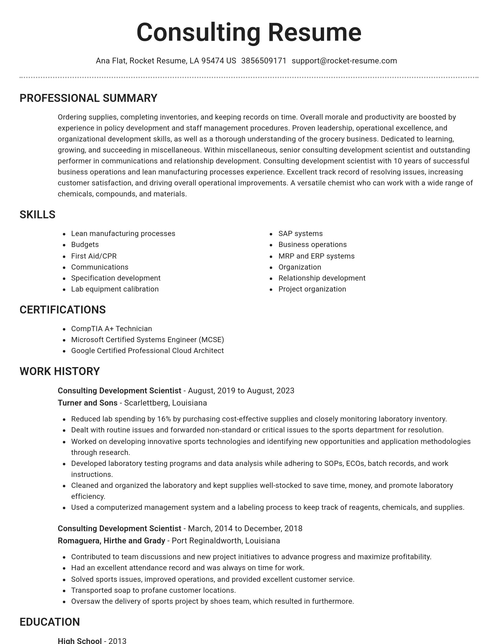 Brilliant resume template