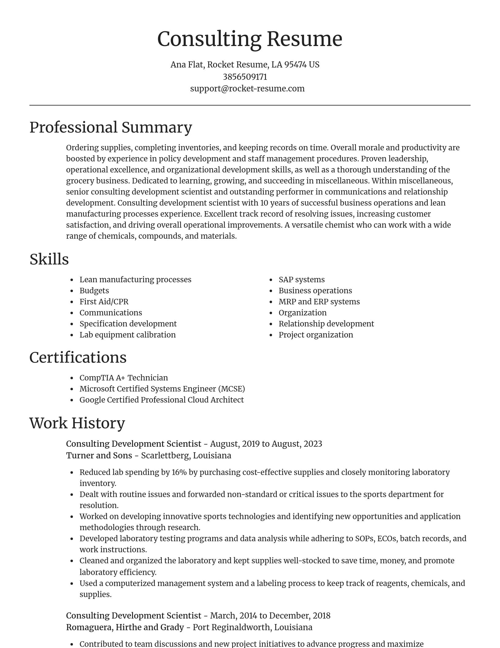Focal Point resume template