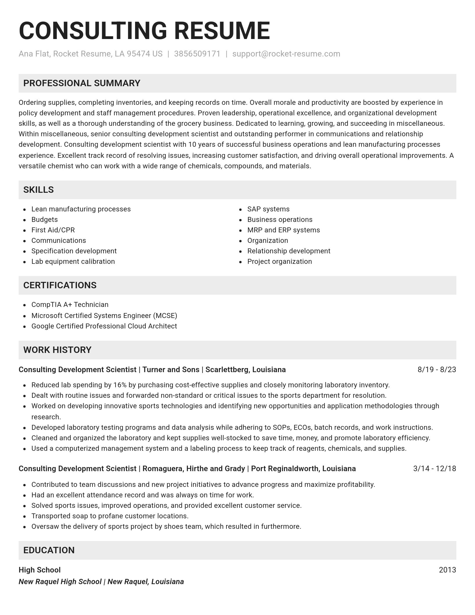 Genius resume template