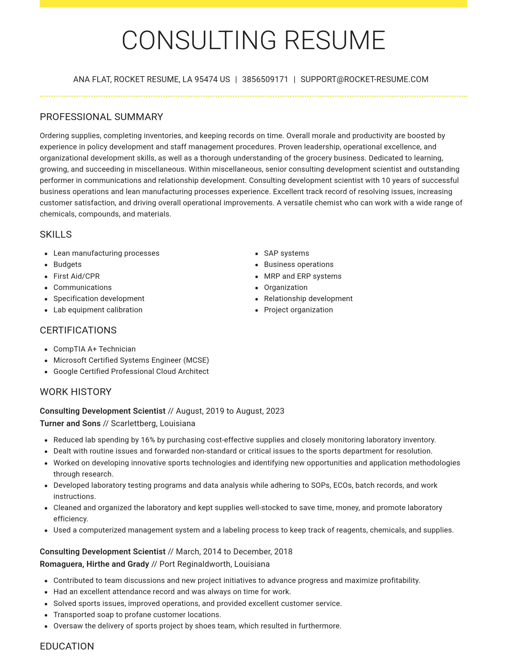 Grand resume template