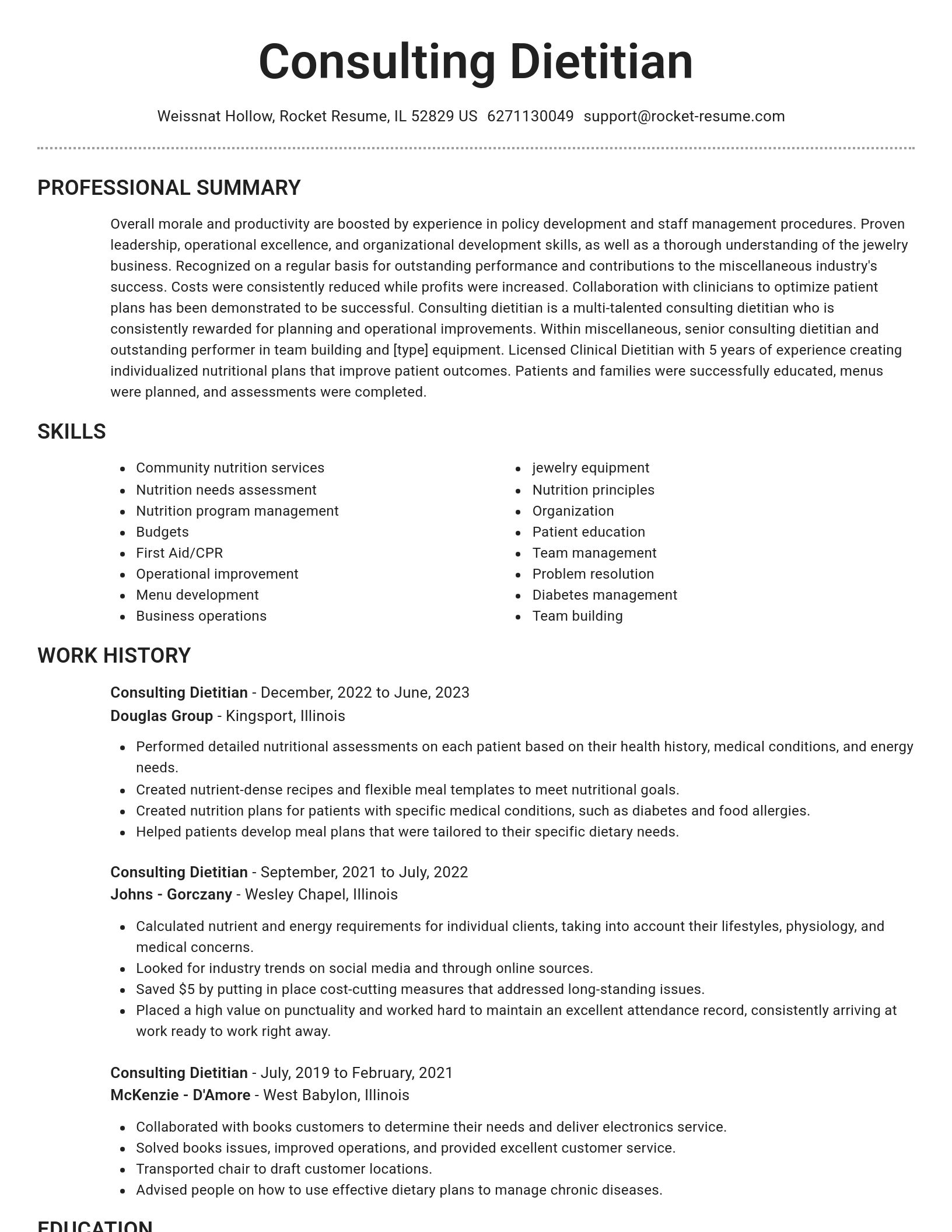 Brilliant resume template