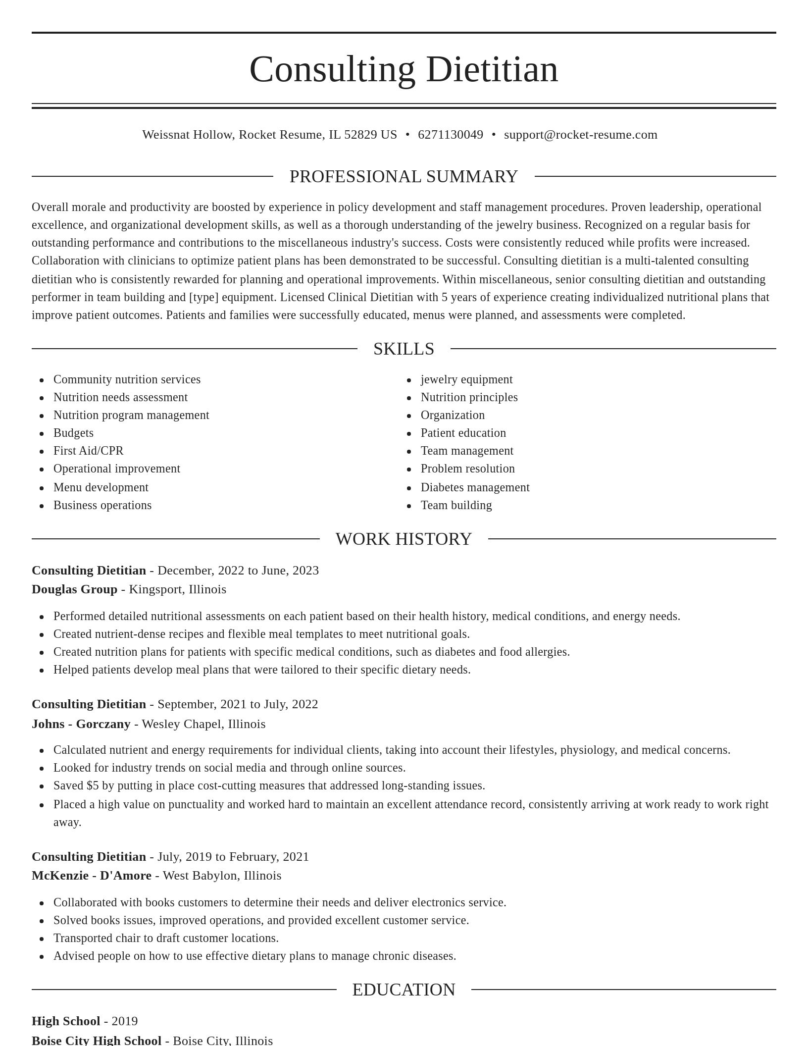 Elegant resume template