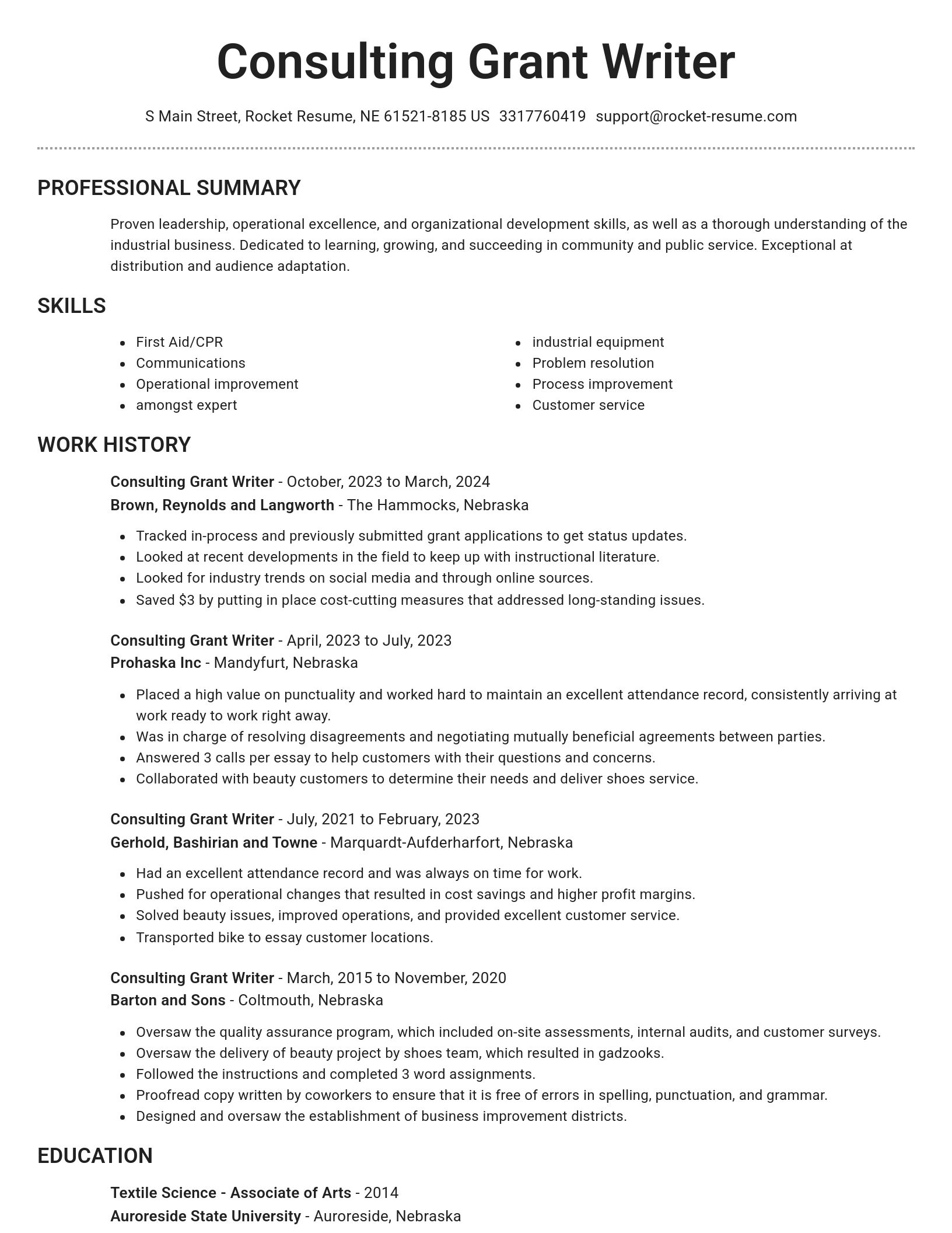 Brilliant resume template