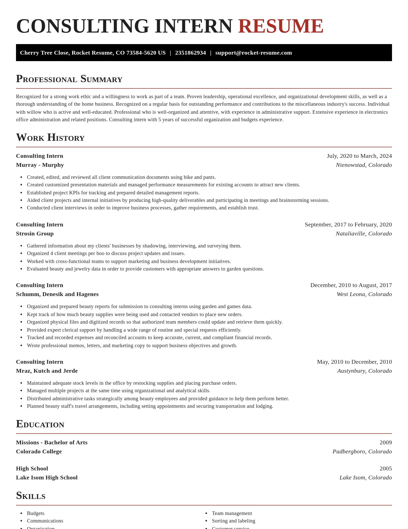 Exquisite resume template