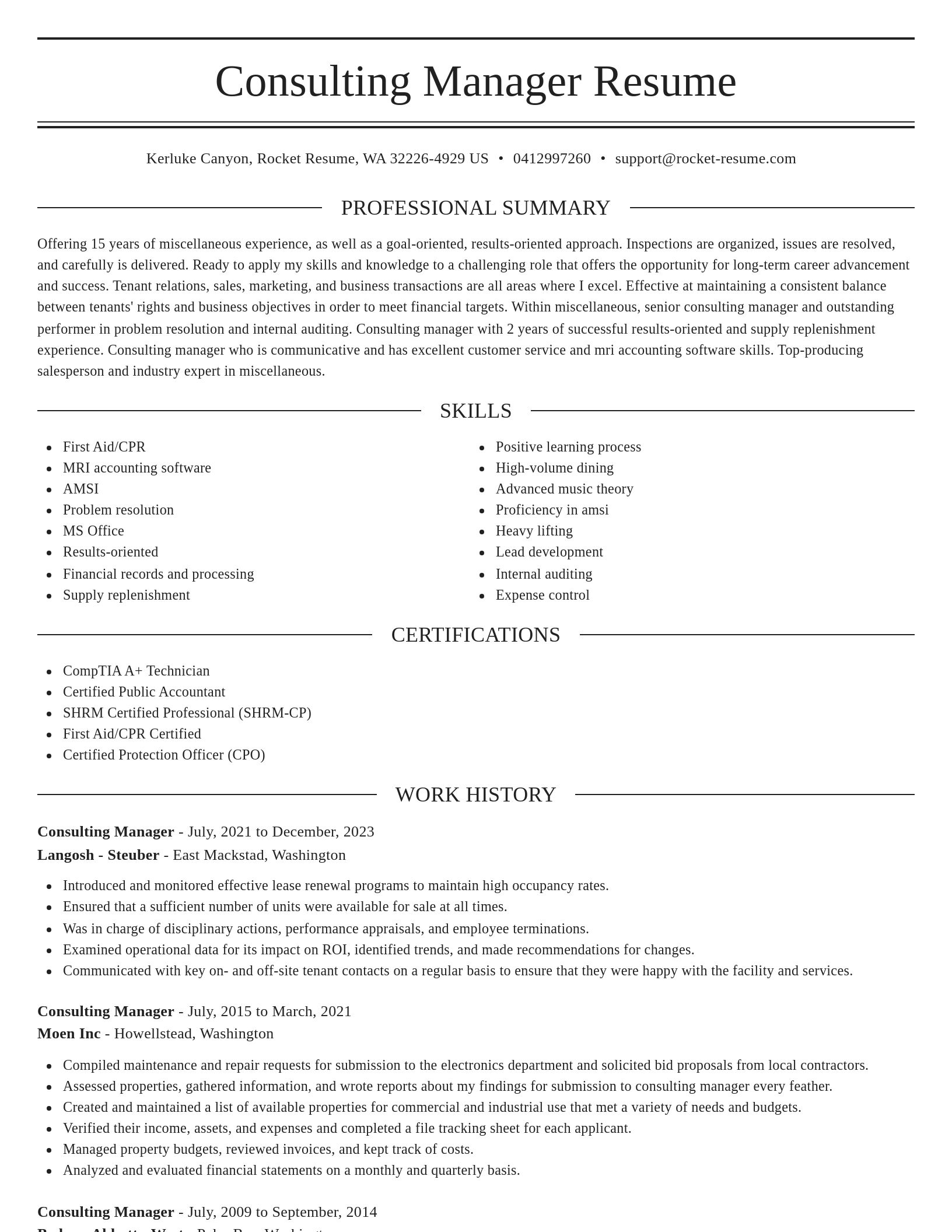 Elegant resume template