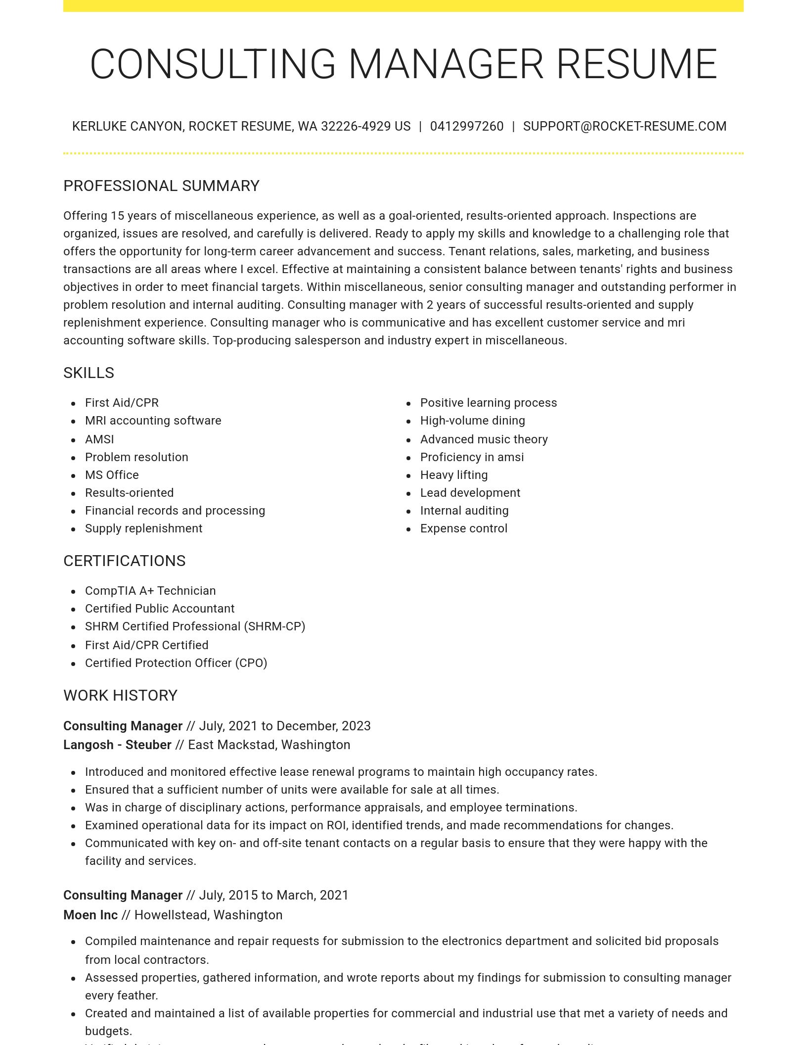 Grand resume template