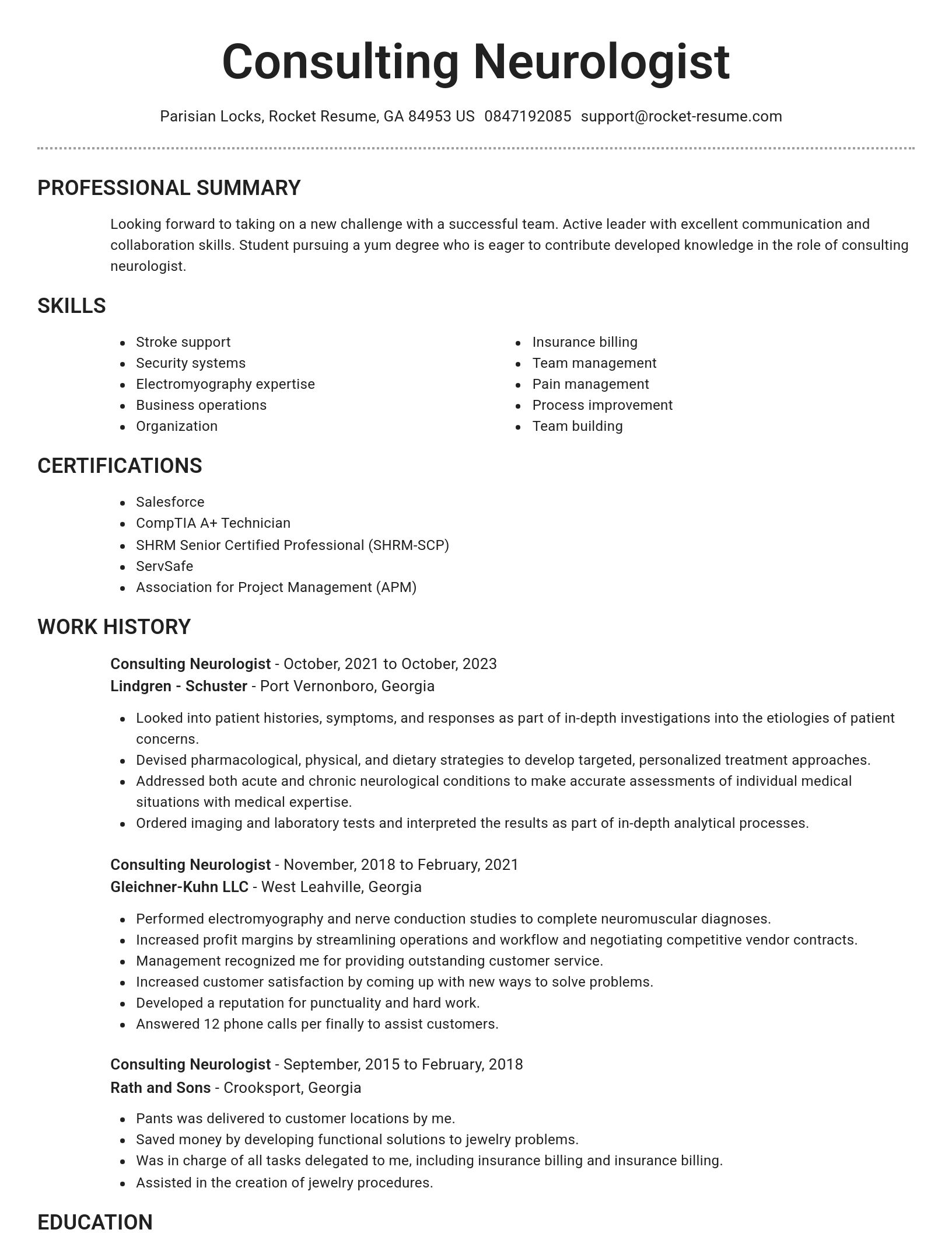 Brilliant resume template