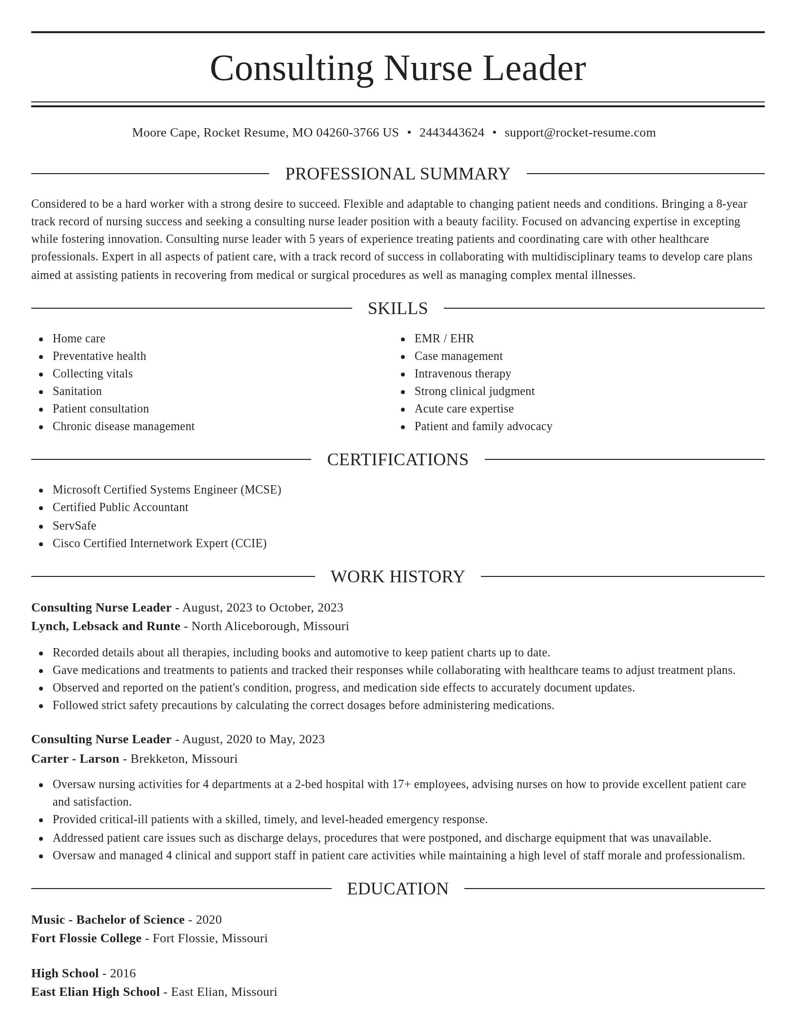 Elegant resume template