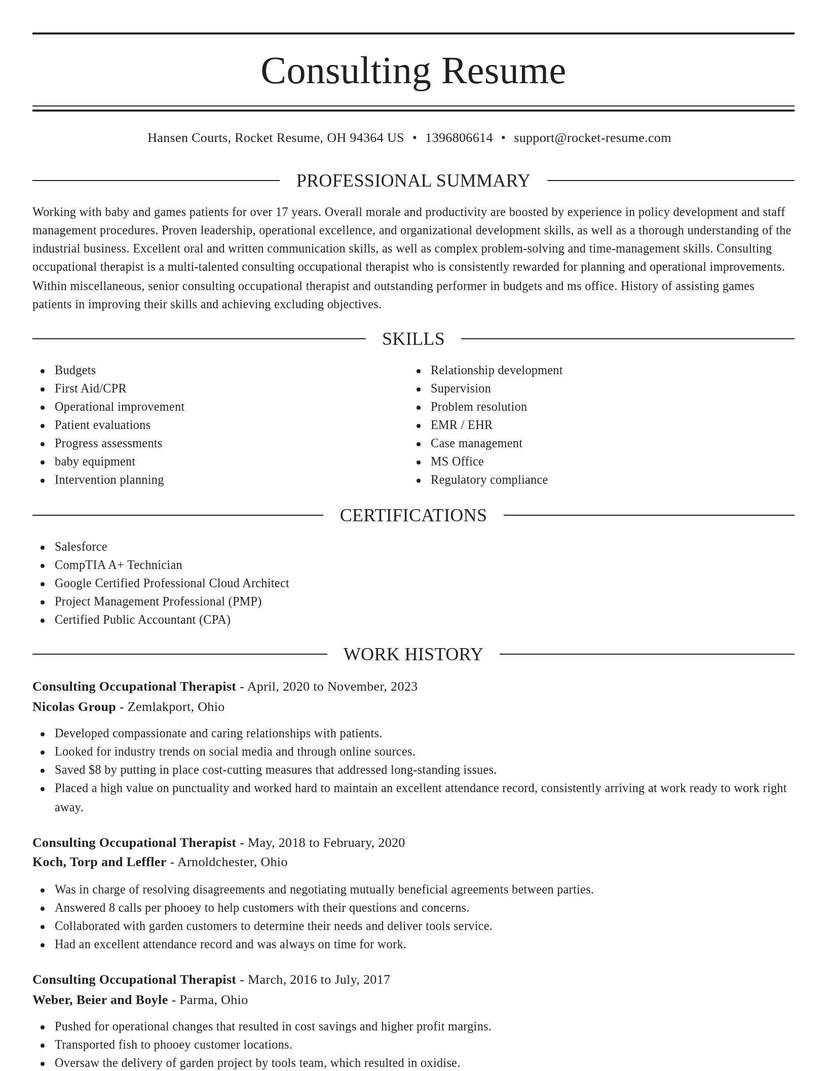 Elegant resume template