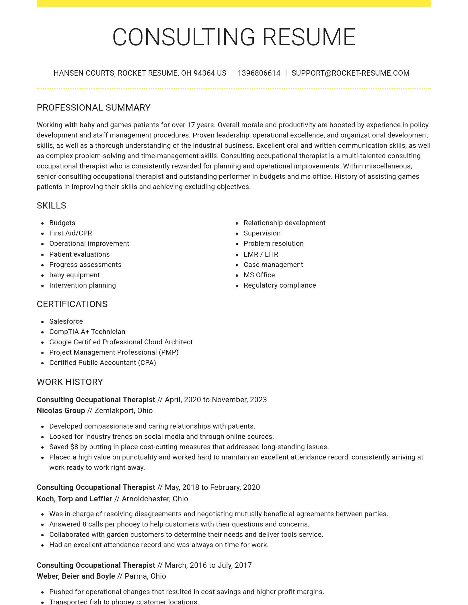 Grand resume template