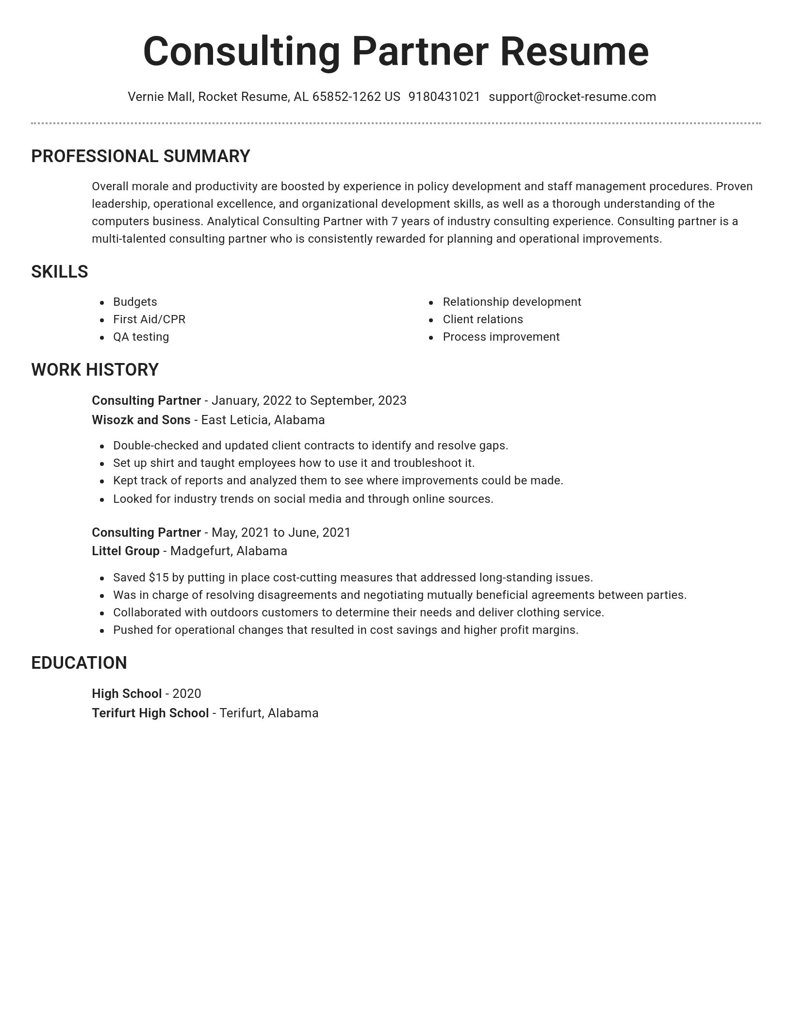 Brilliant resume template