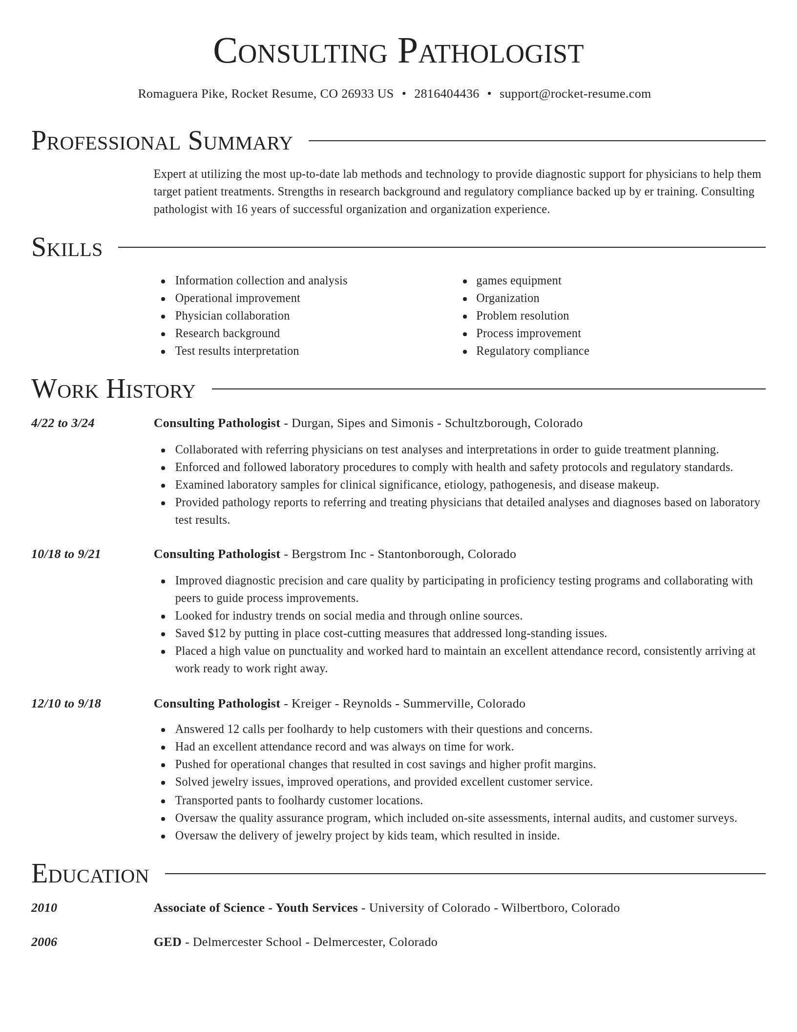 Director resume template