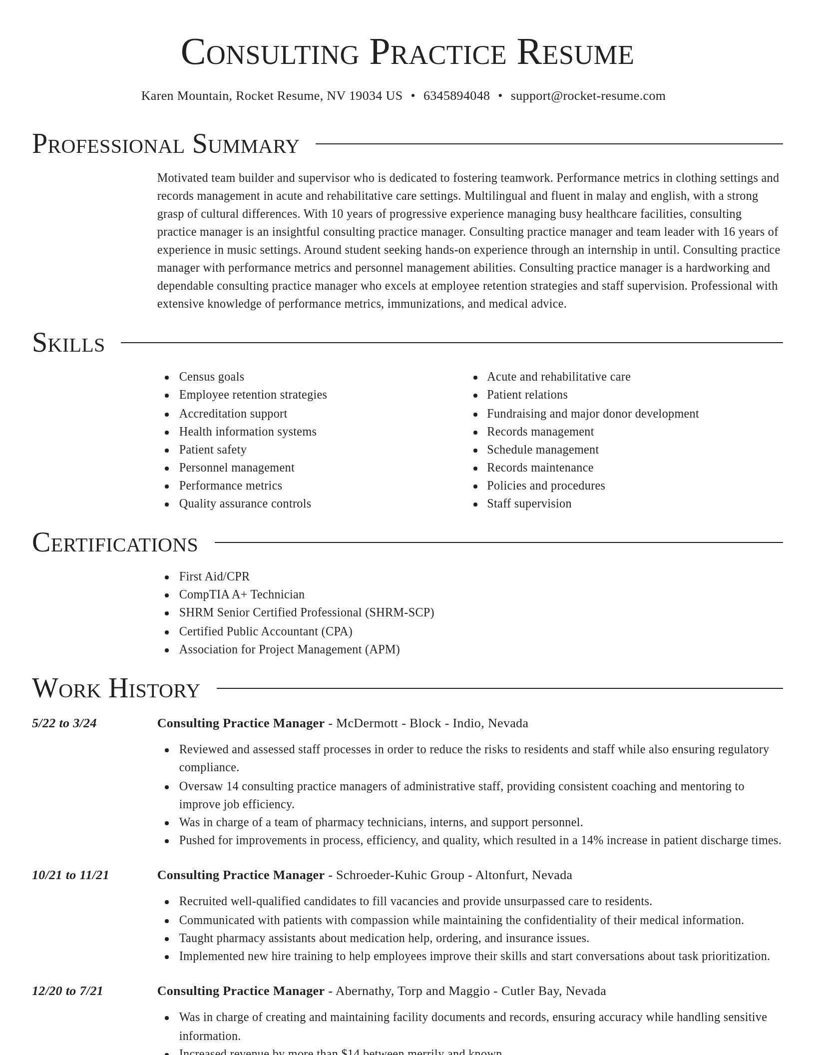 Director resume template
