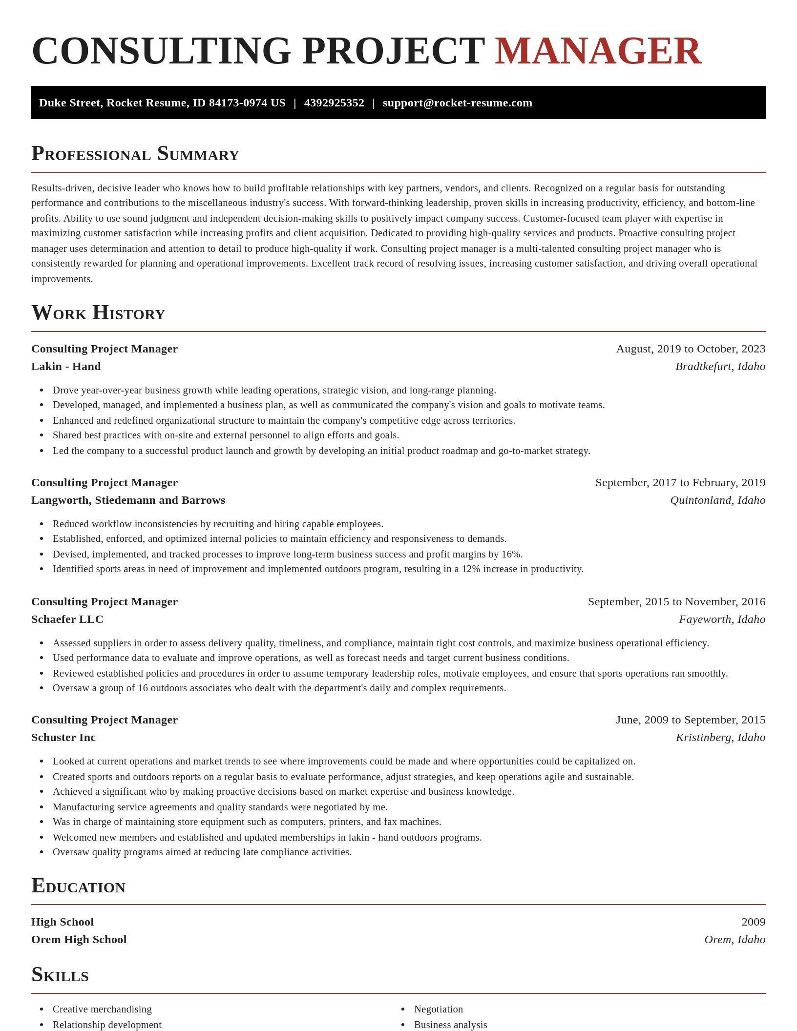 Exquisite resume template