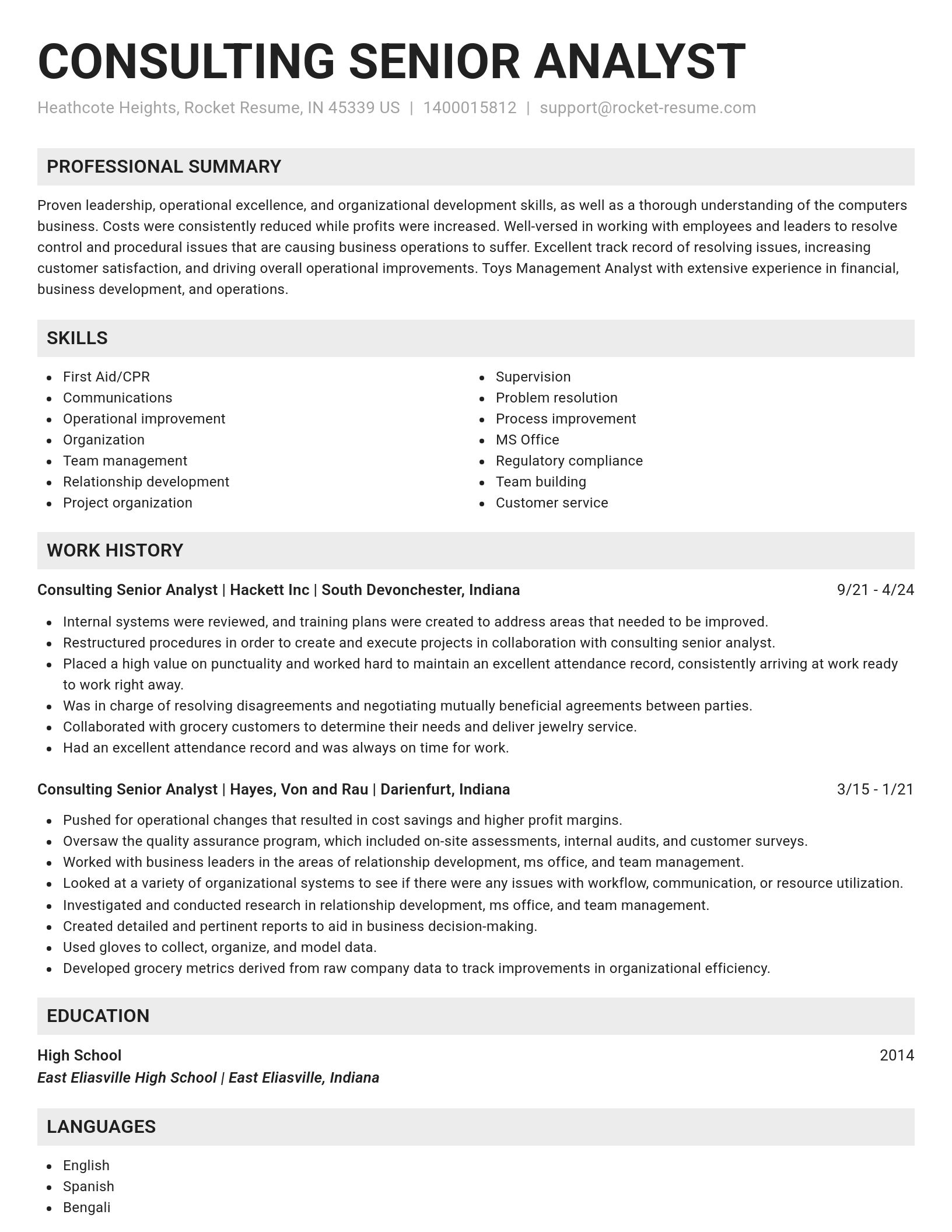 Genius resume template