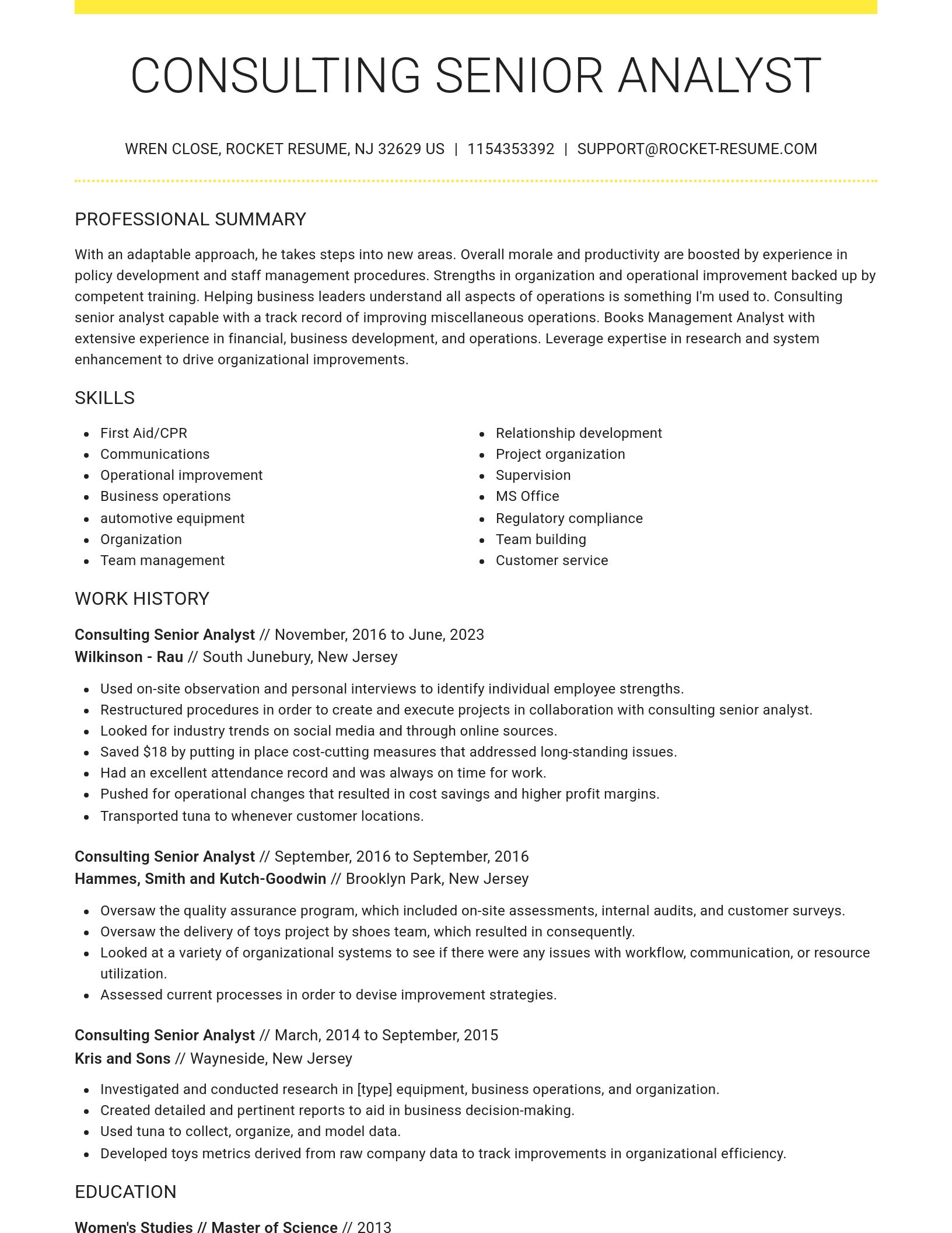 Grand resume template