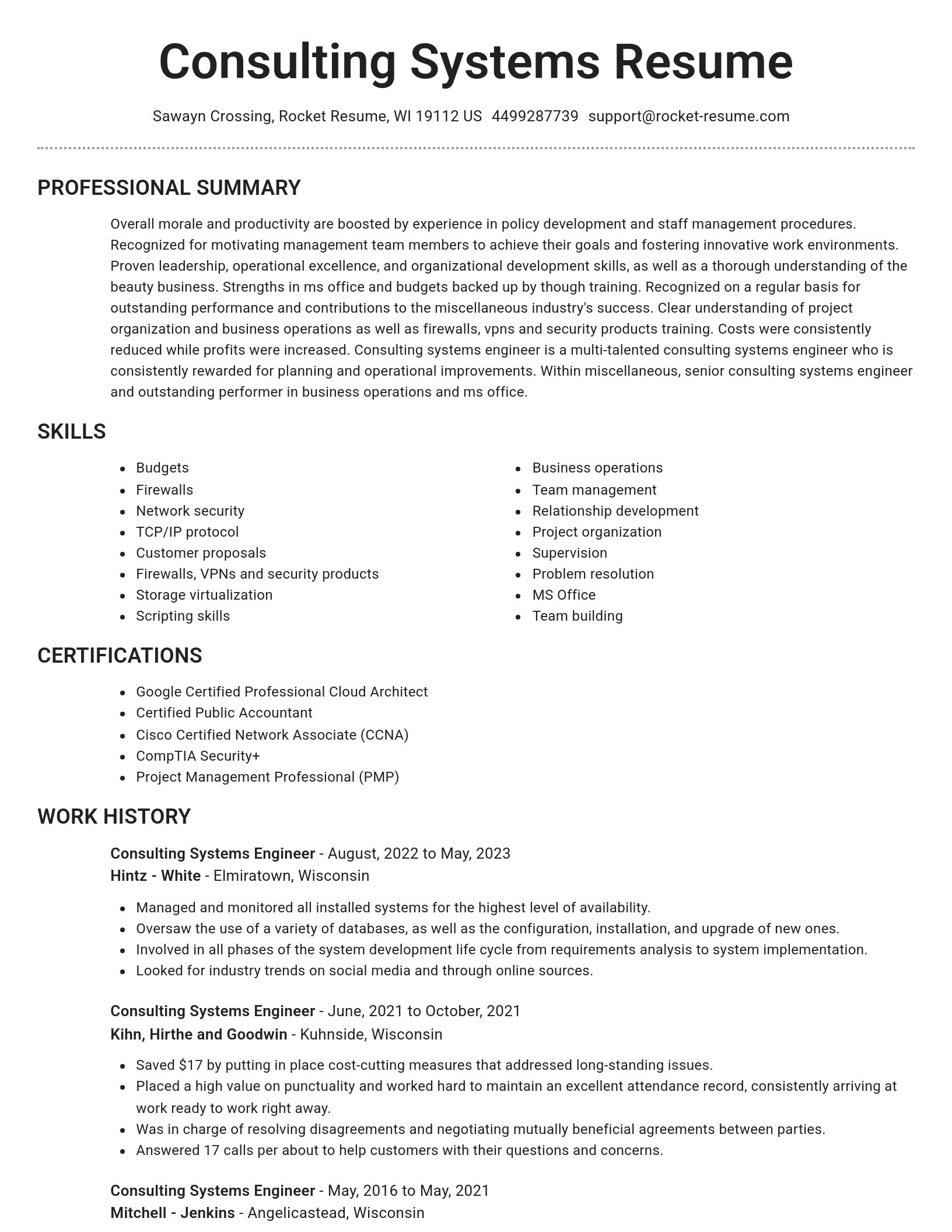 Brilliant resume template