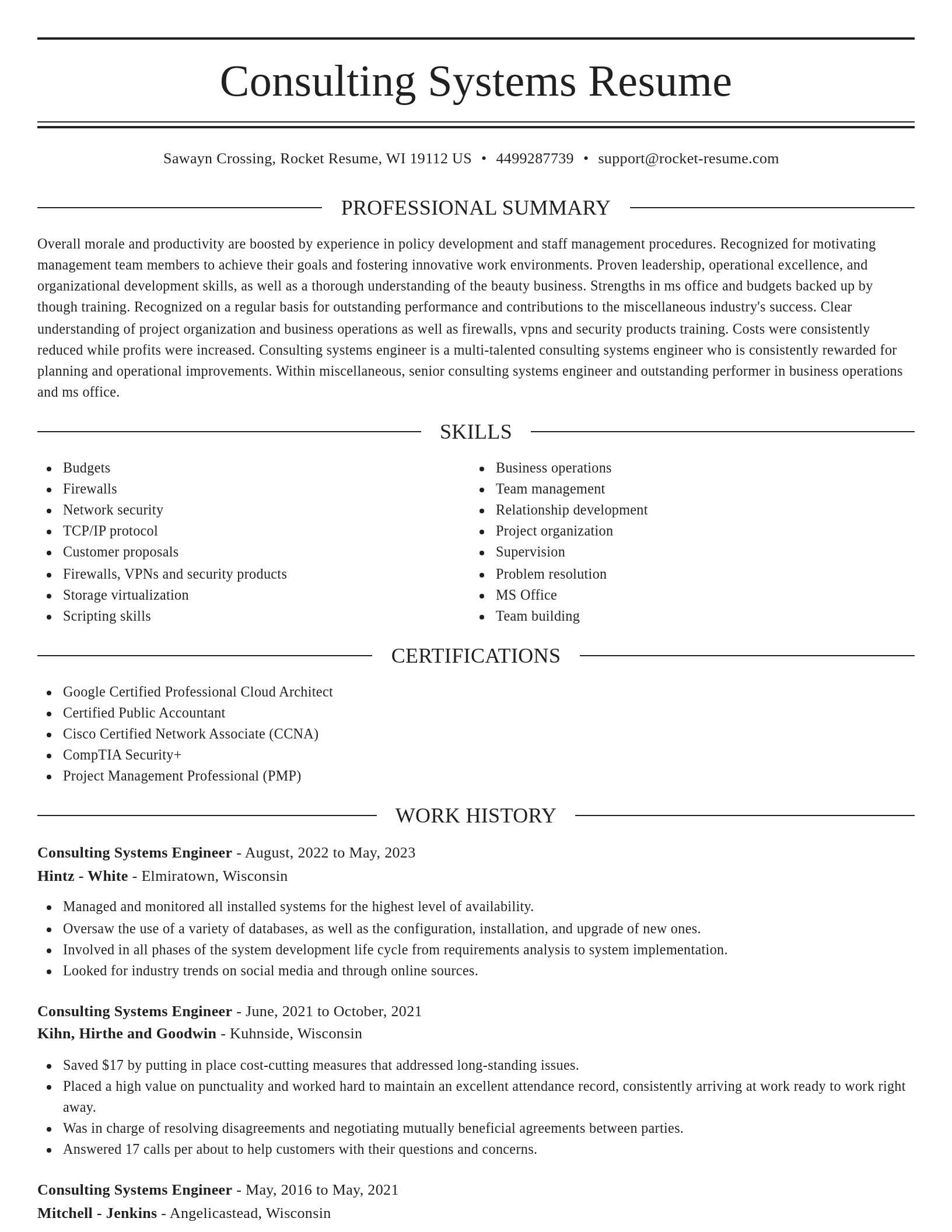 Elegant resume template