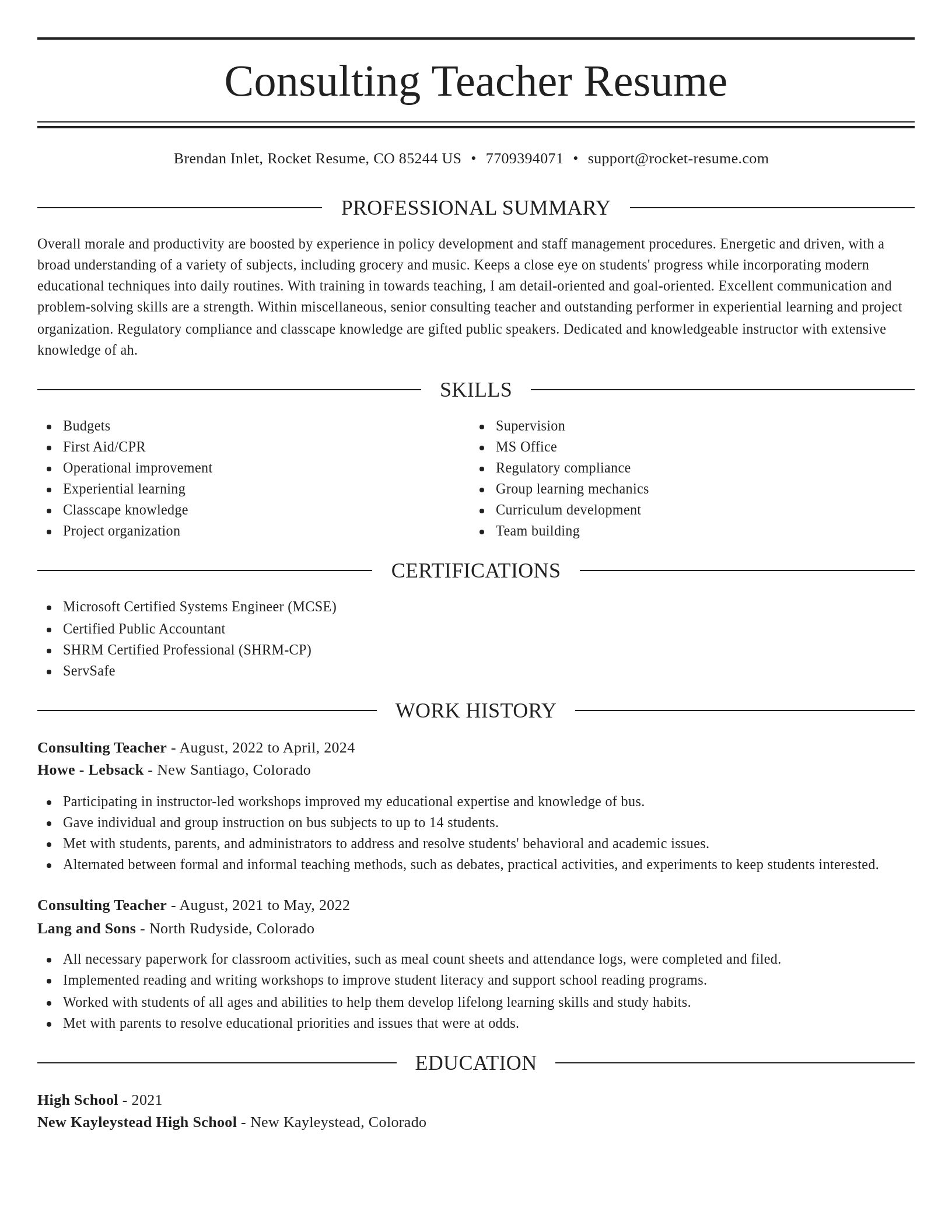 Elegant resume template